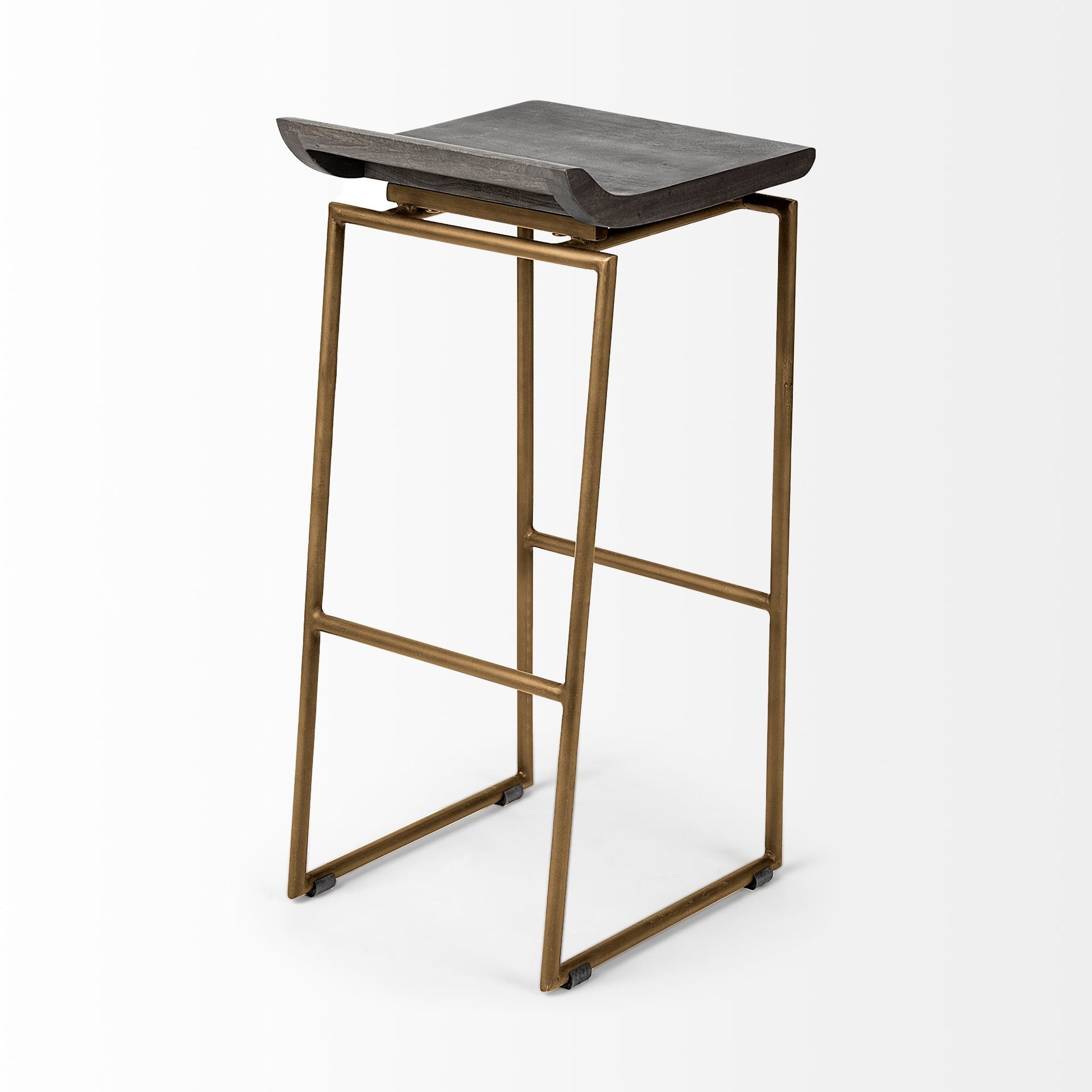 Mercana Givens 32" Counter Stool - Brown/Gold