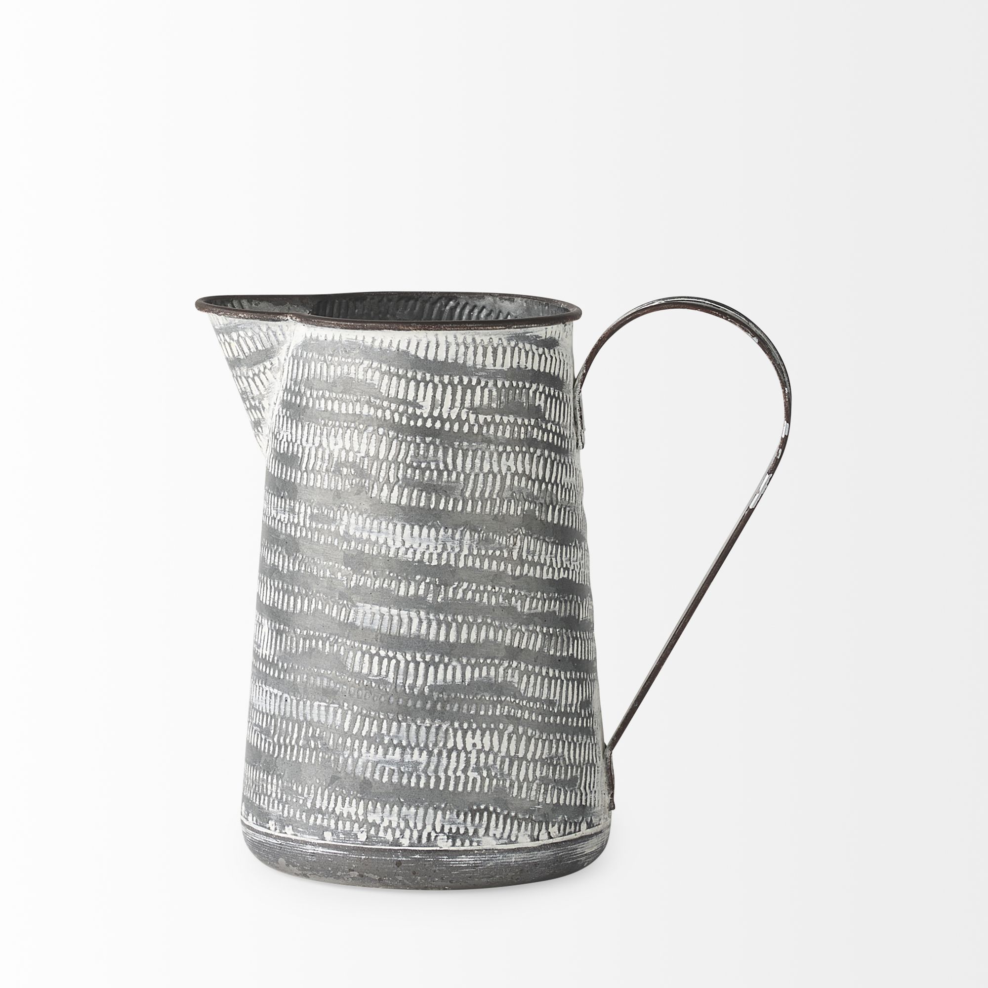 Mercana Serena I Metal Jug - Gray/White, Small