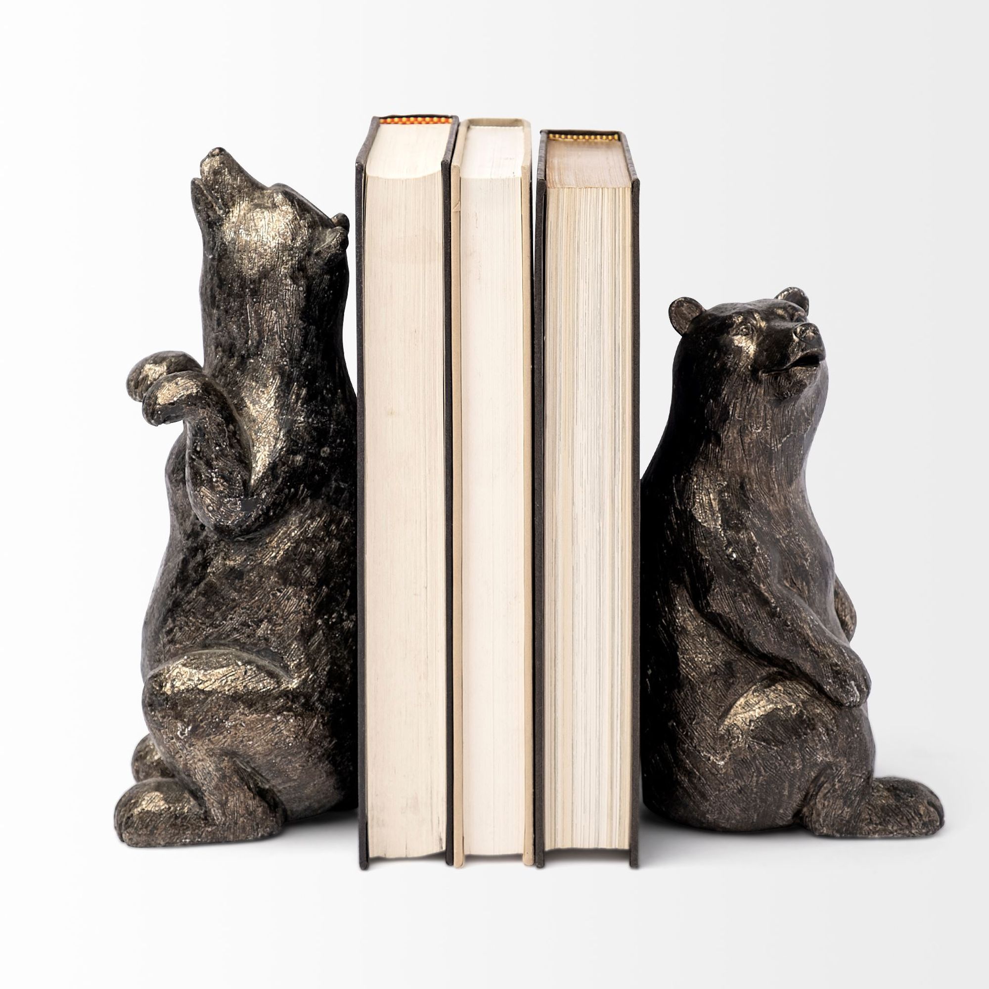 Mercana - Sleuth 9L x 8W Grizzly Bear Bookends (Set of 2)