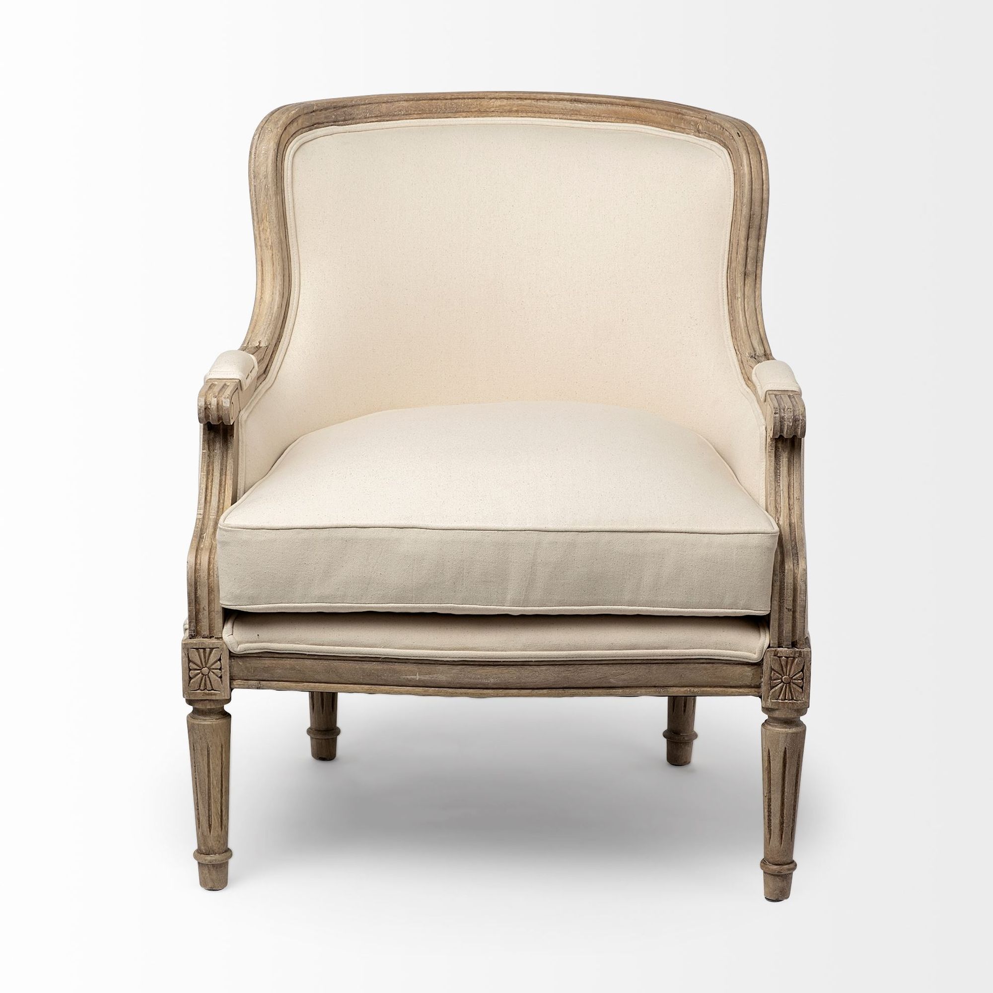 Mercana - Elizabeth Accent Chair in Cream, Fabric