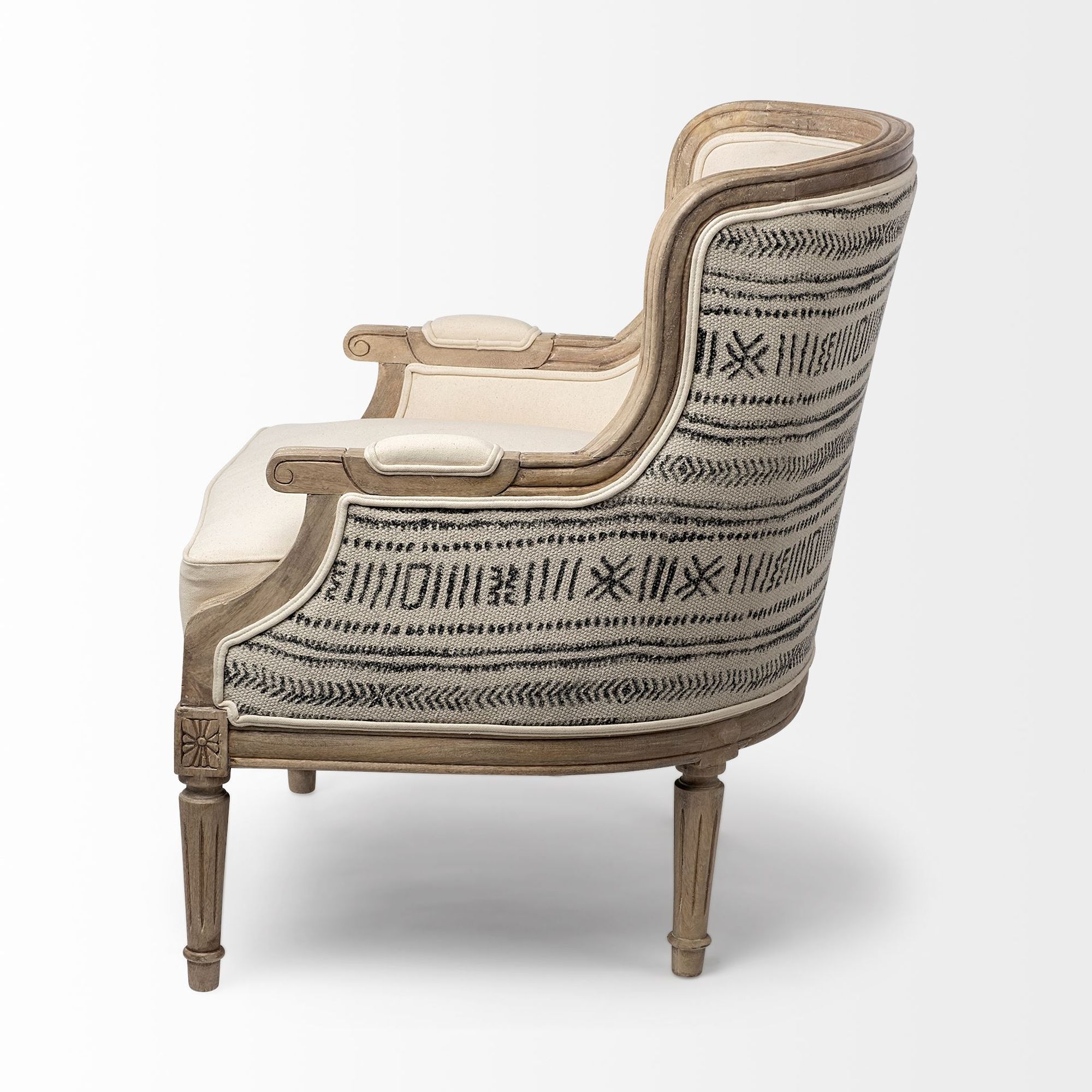 Mercana - Elizabeth Accent Chair in Cream, Fabric