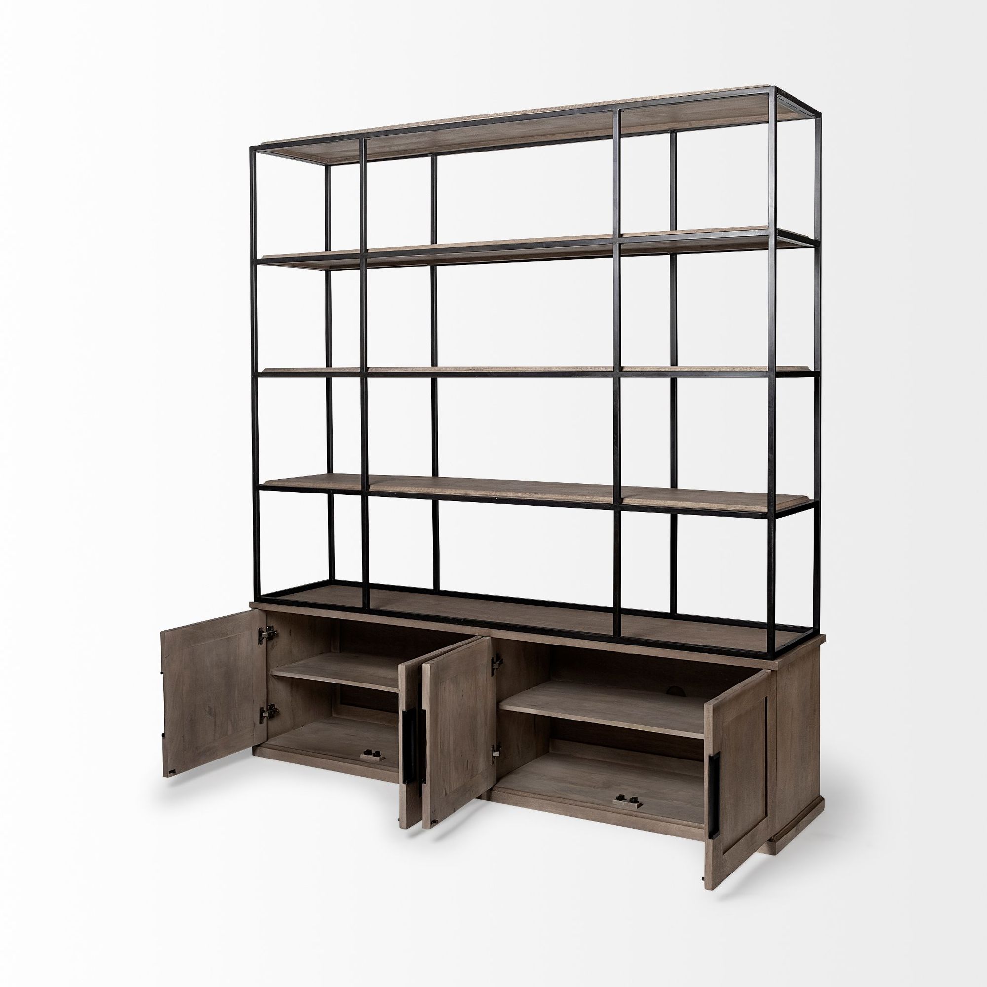 Mercana Braxton I Large Shelving Unit - Light Brown, Wood