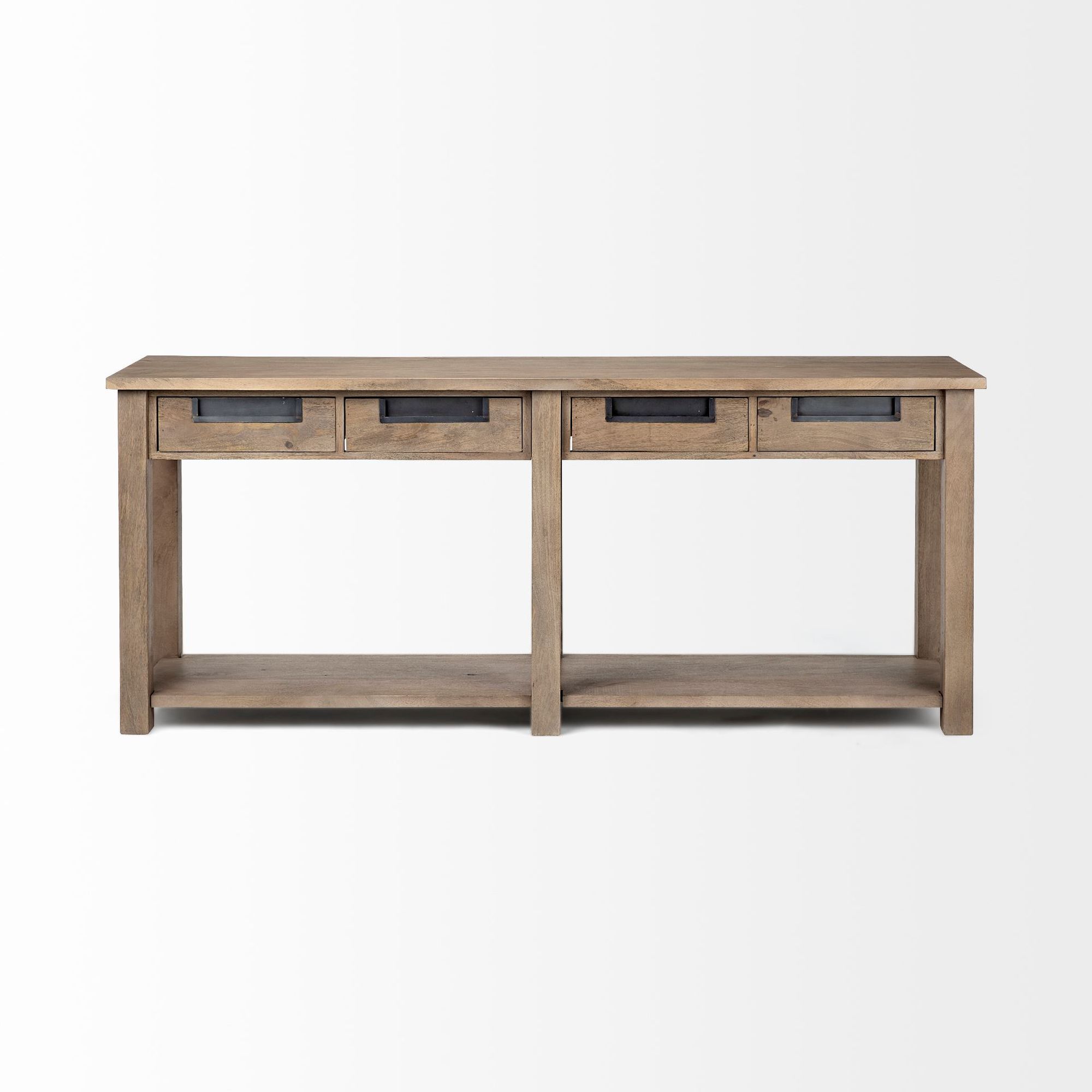 Mercana - Harrelson III Brown Wood 4 Drawer Console Table