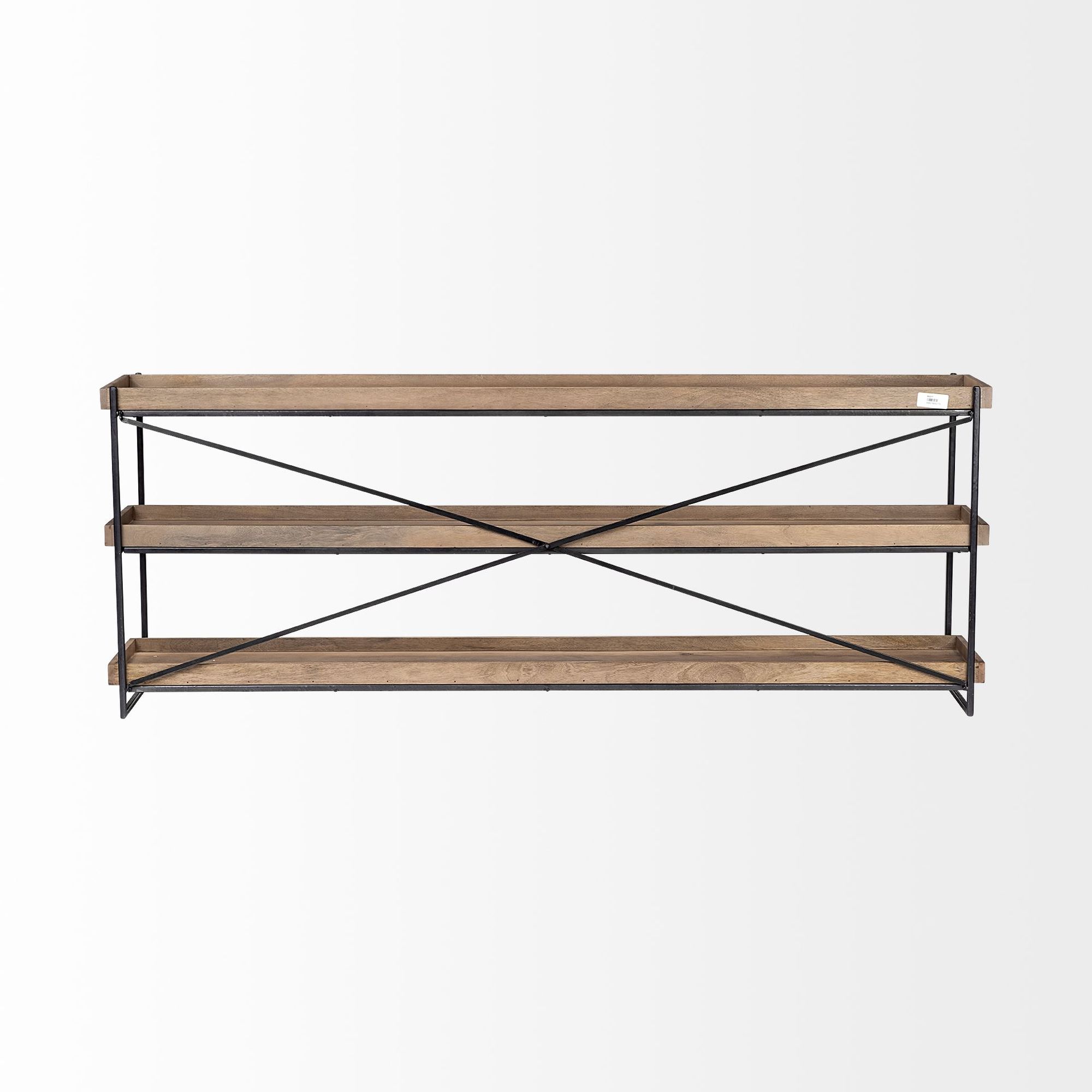 Mercana Trey Console Table with Glass - Brown