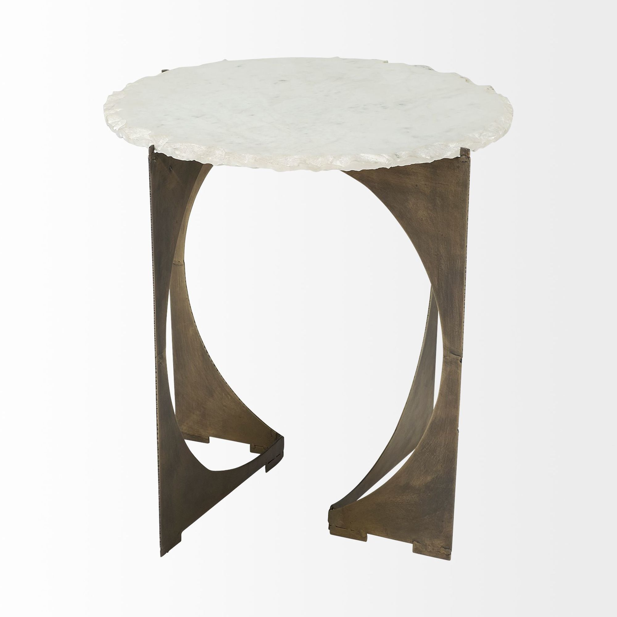 Mercana Reinhold Round End Table - White