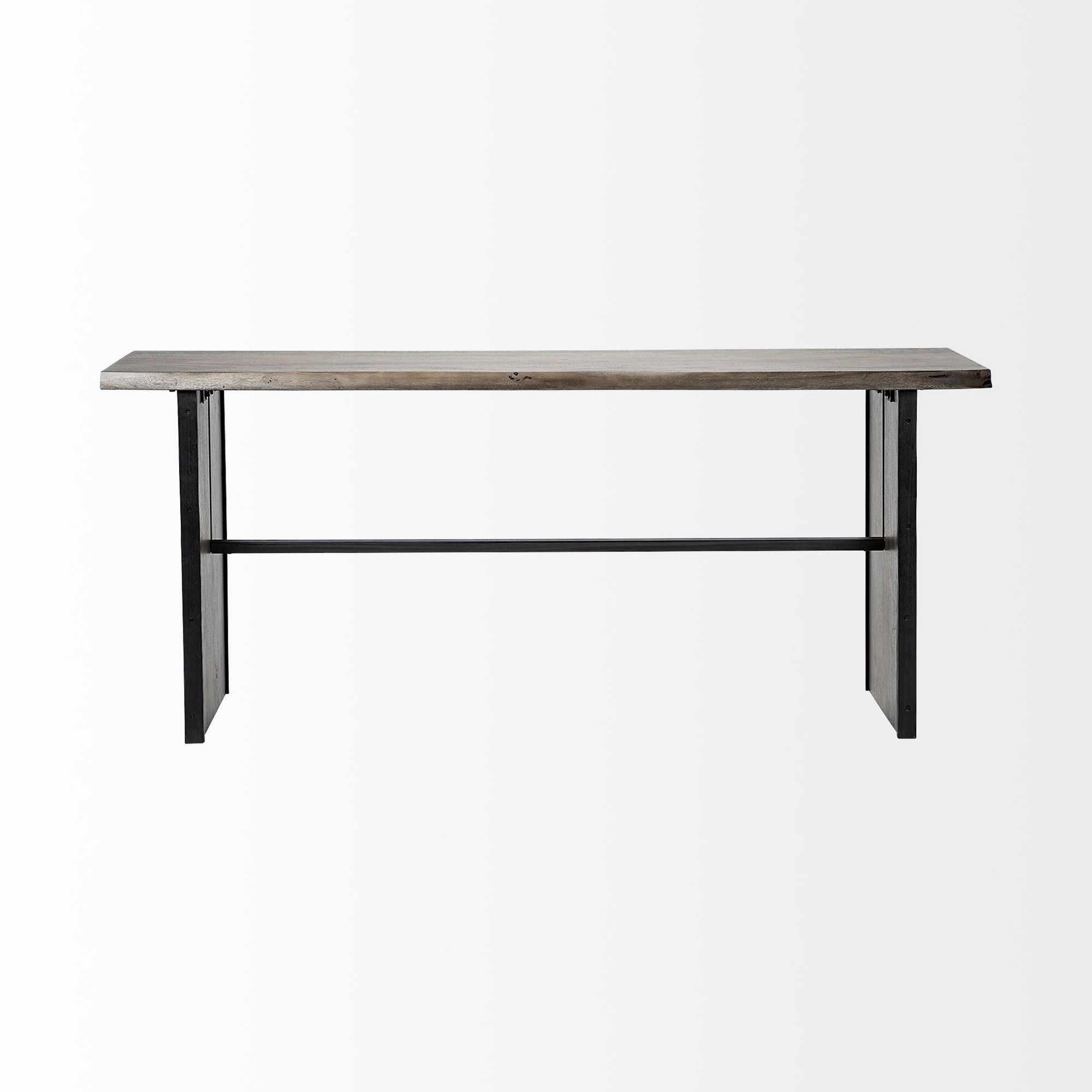 Mercana - Ledger II Live-Edge Wooden Brown Console Table