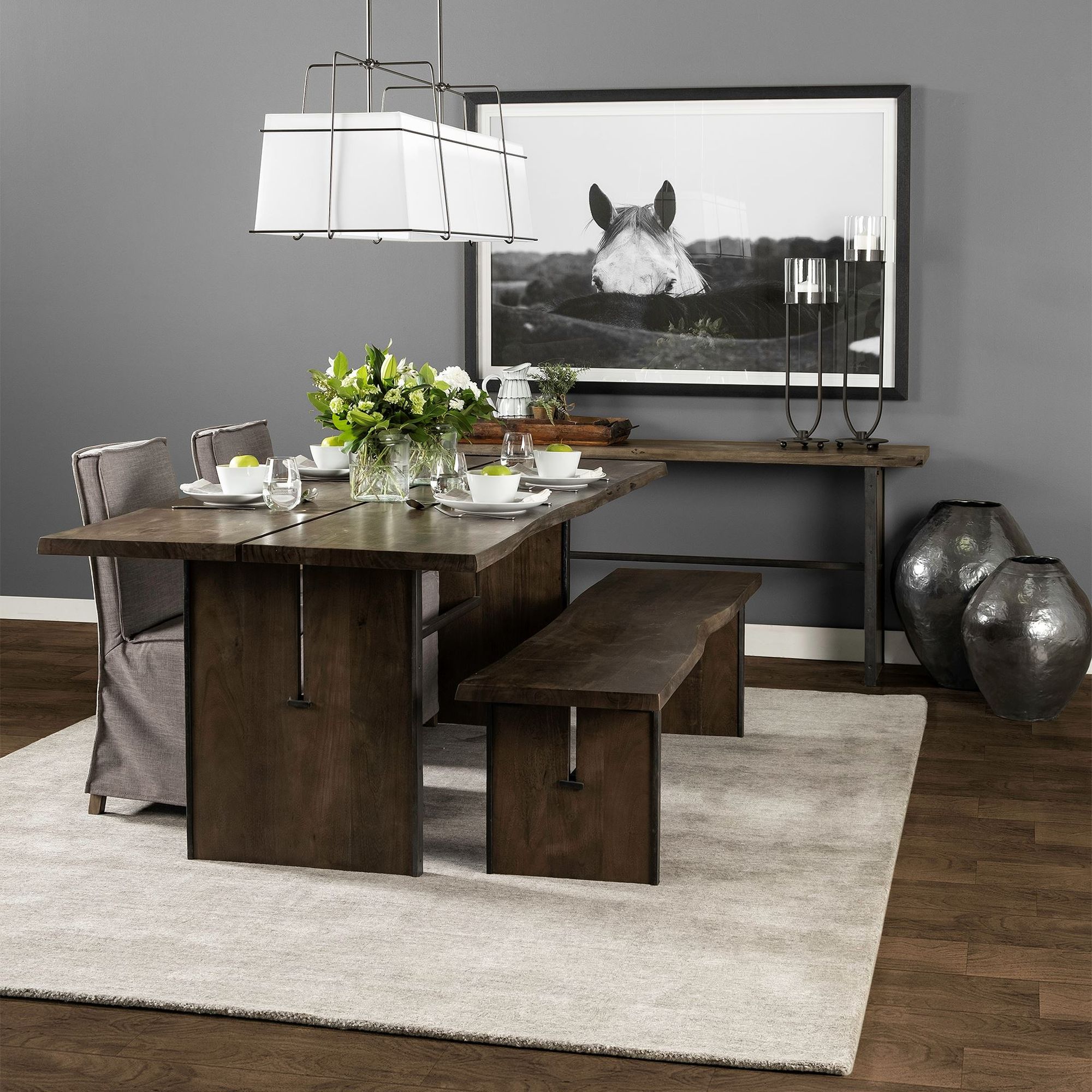 Mercana - Ledger II Live-Edge Wooden Brown Console Table