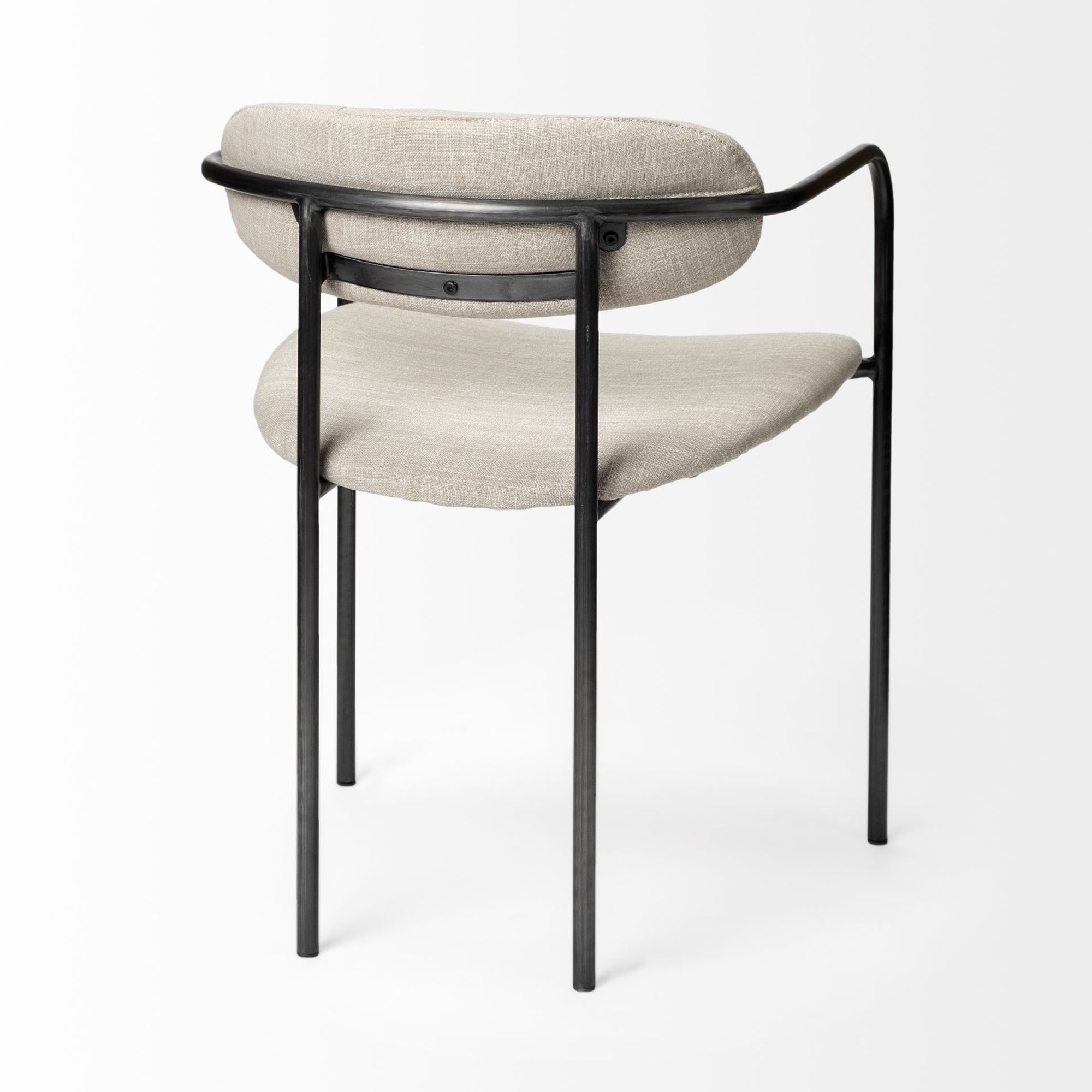 Mercana Parker Dining Chair - Beige/Gunmetal