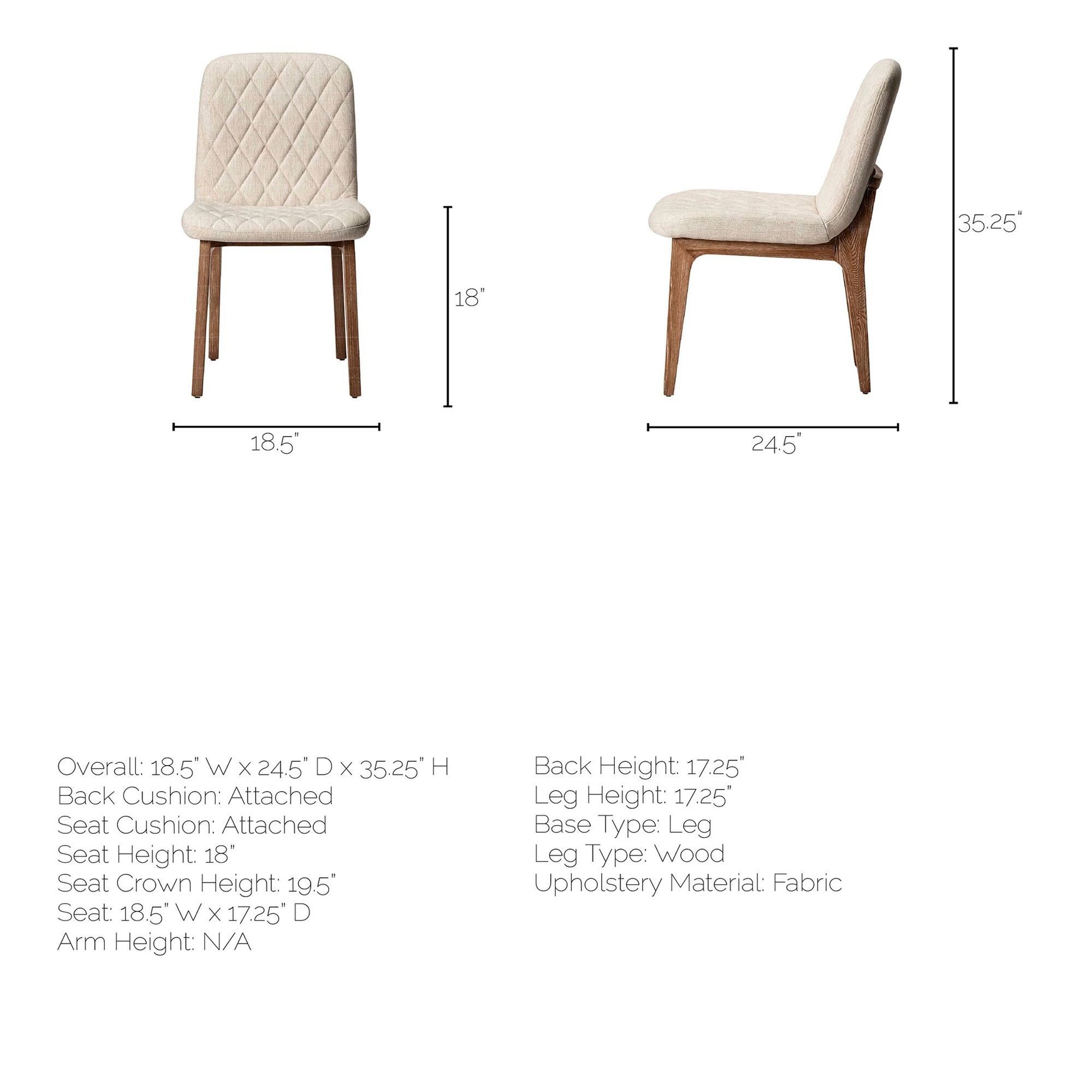 Mercana David Dining Chair - Cream