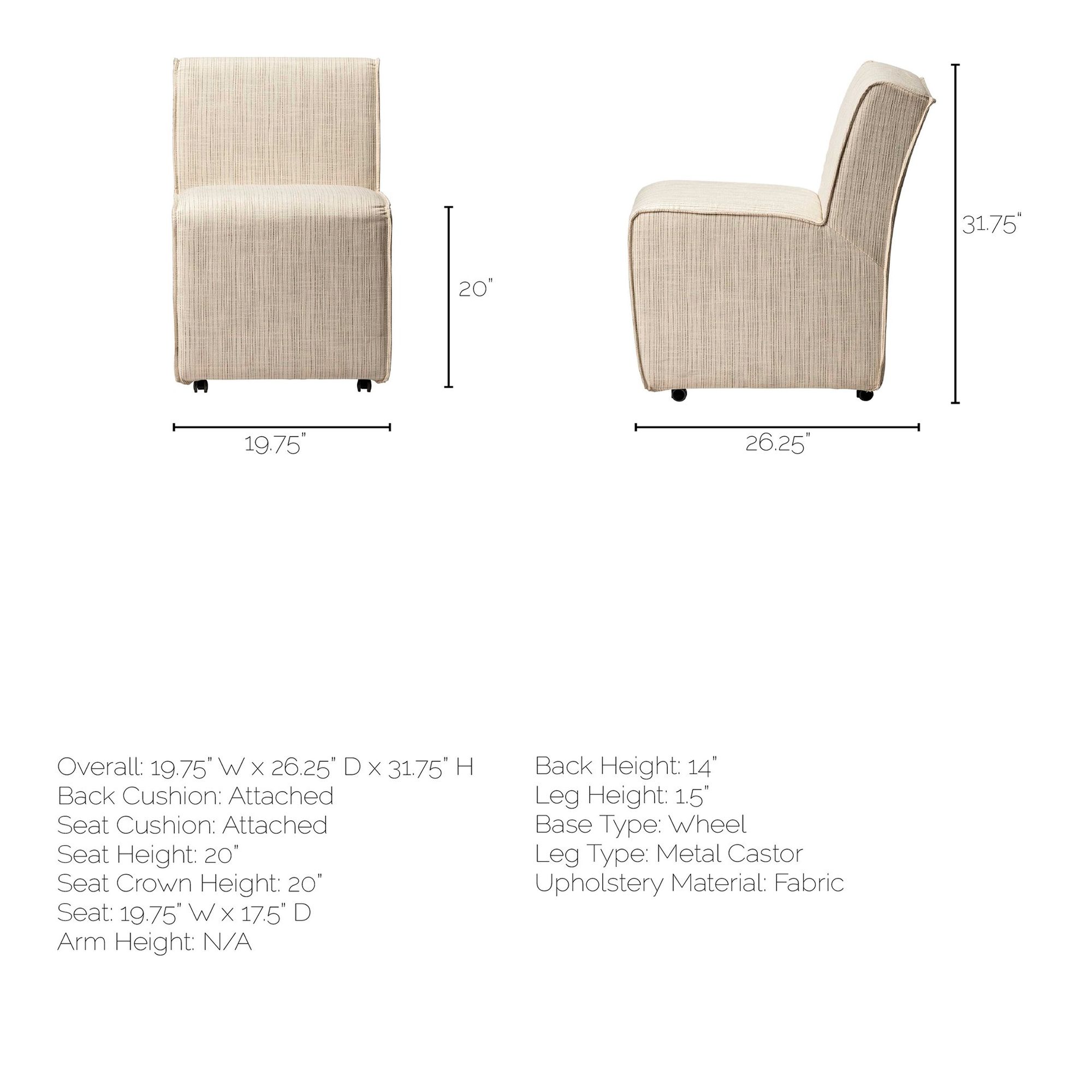 Mercana Damon Dining Chair - Beige