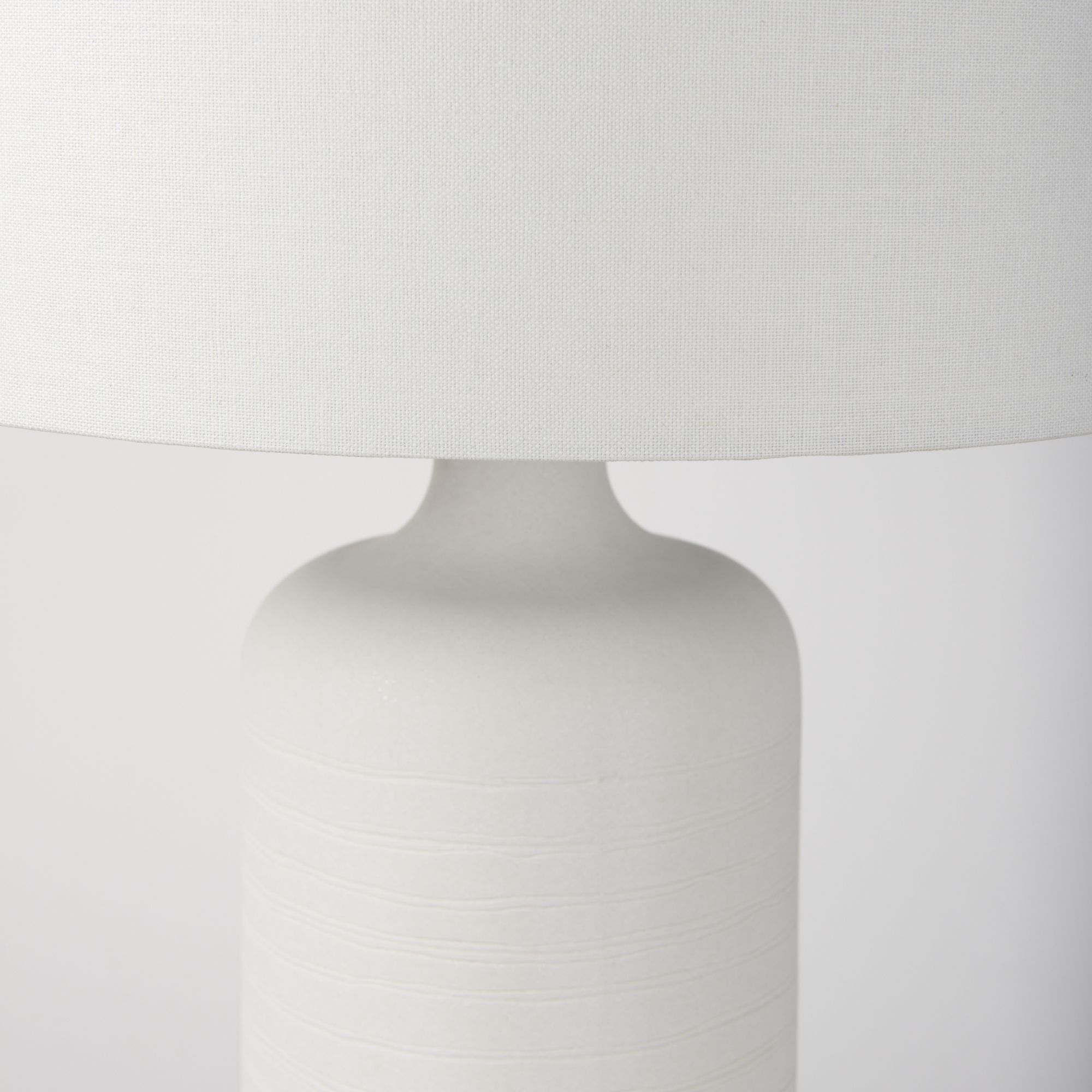 Mercana - Melanie 17.0L x 17.0W x 30.5H White Shade with White Base Table Lamp