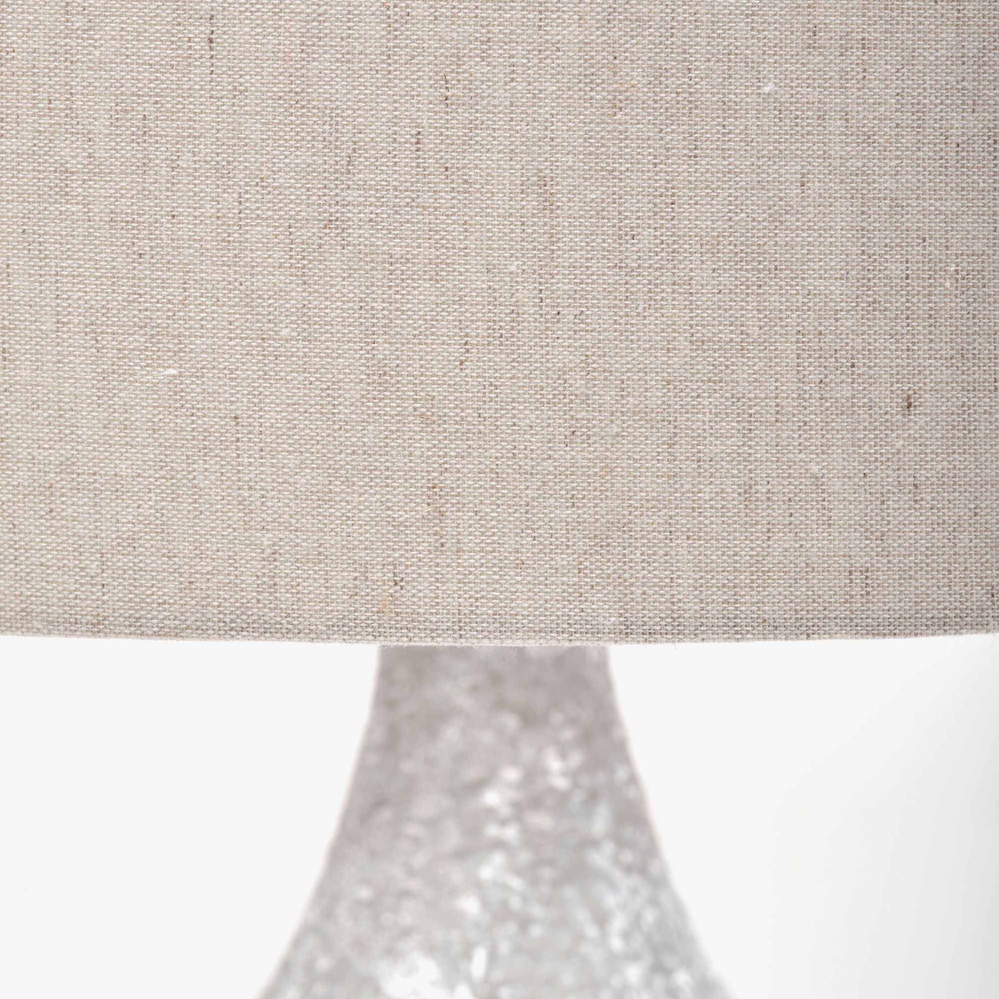 Mercana - Harlan (30.5"H) Beige-Toned Fabric Shade Gray Concrete Base Table Lamp