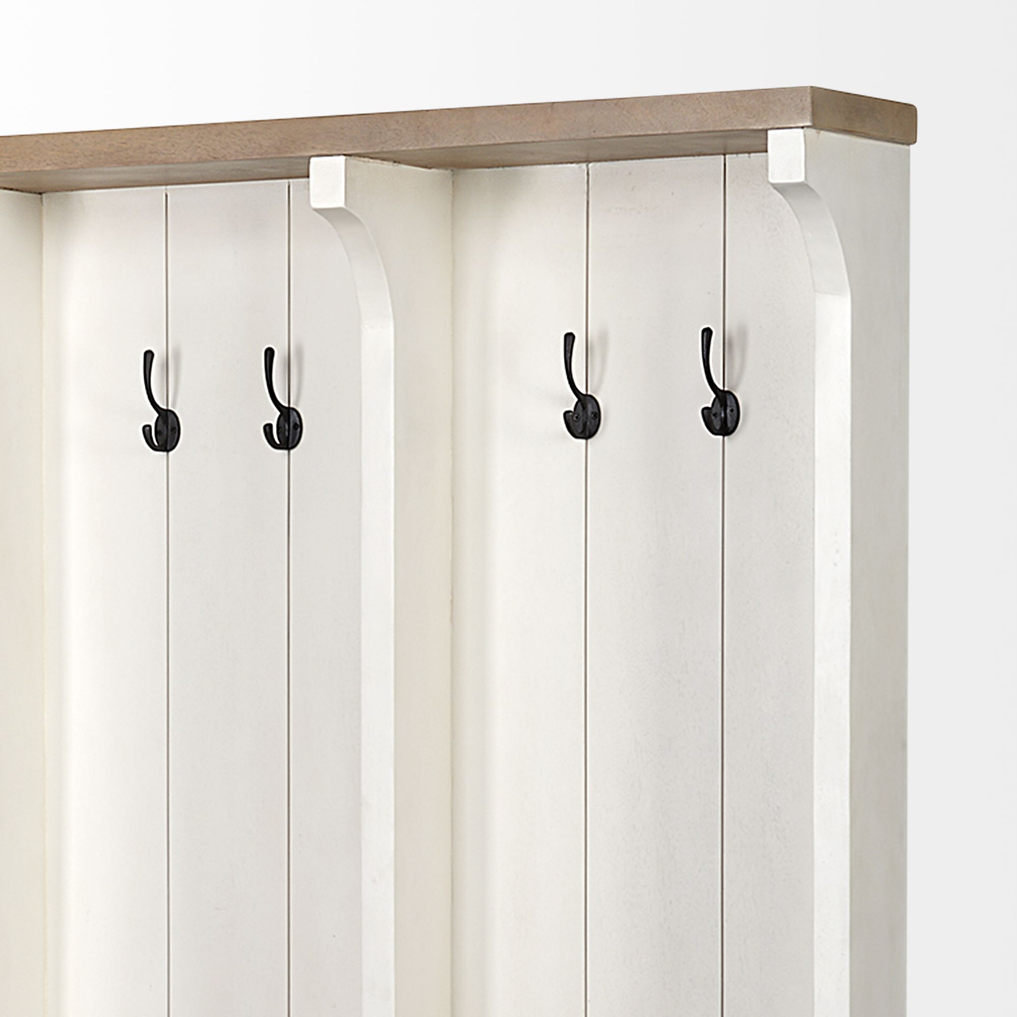 Mercana - Fairview IV White And Brown Wood With Storage Hall Tree