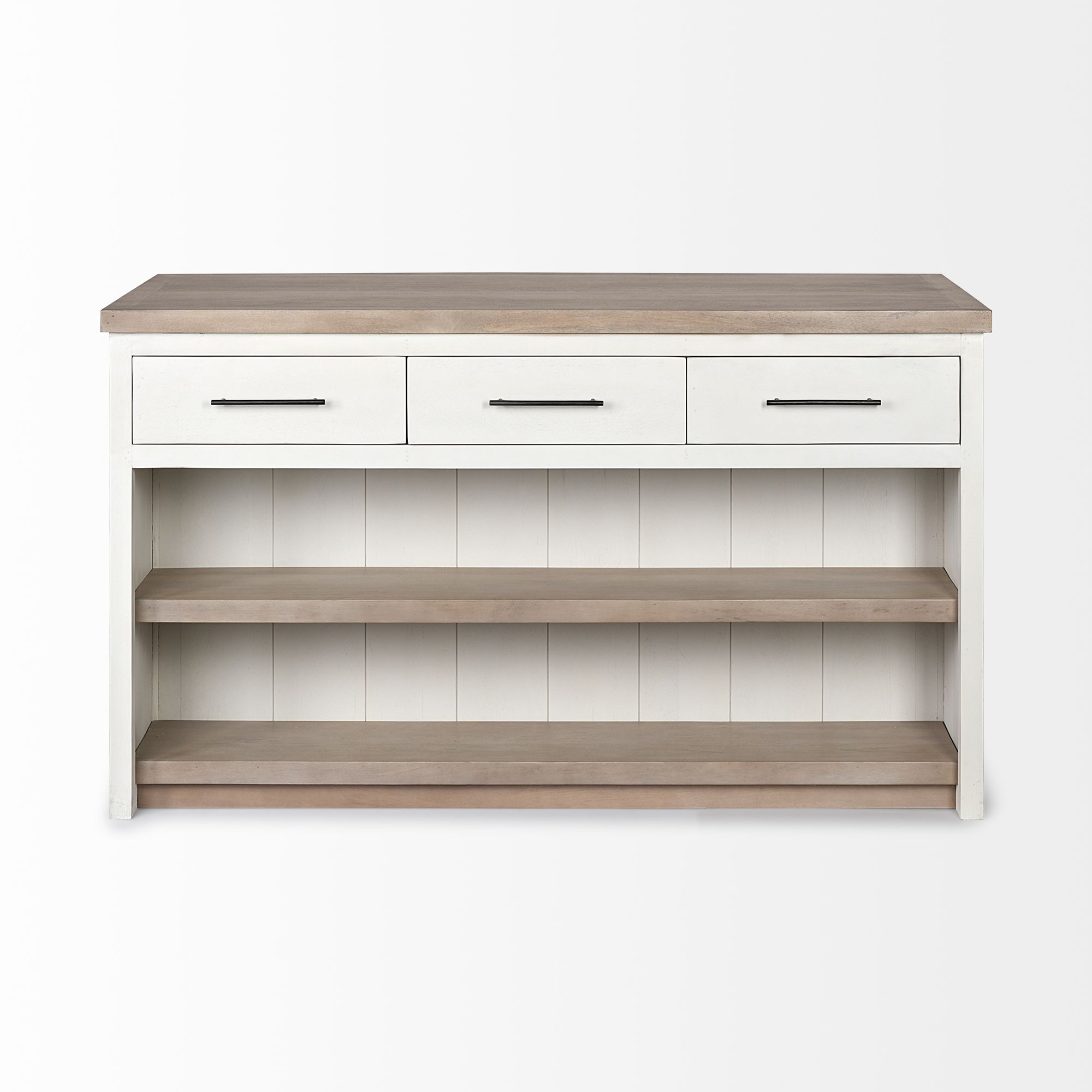 Mercana - Fairview Kitchen Island in White/Brown