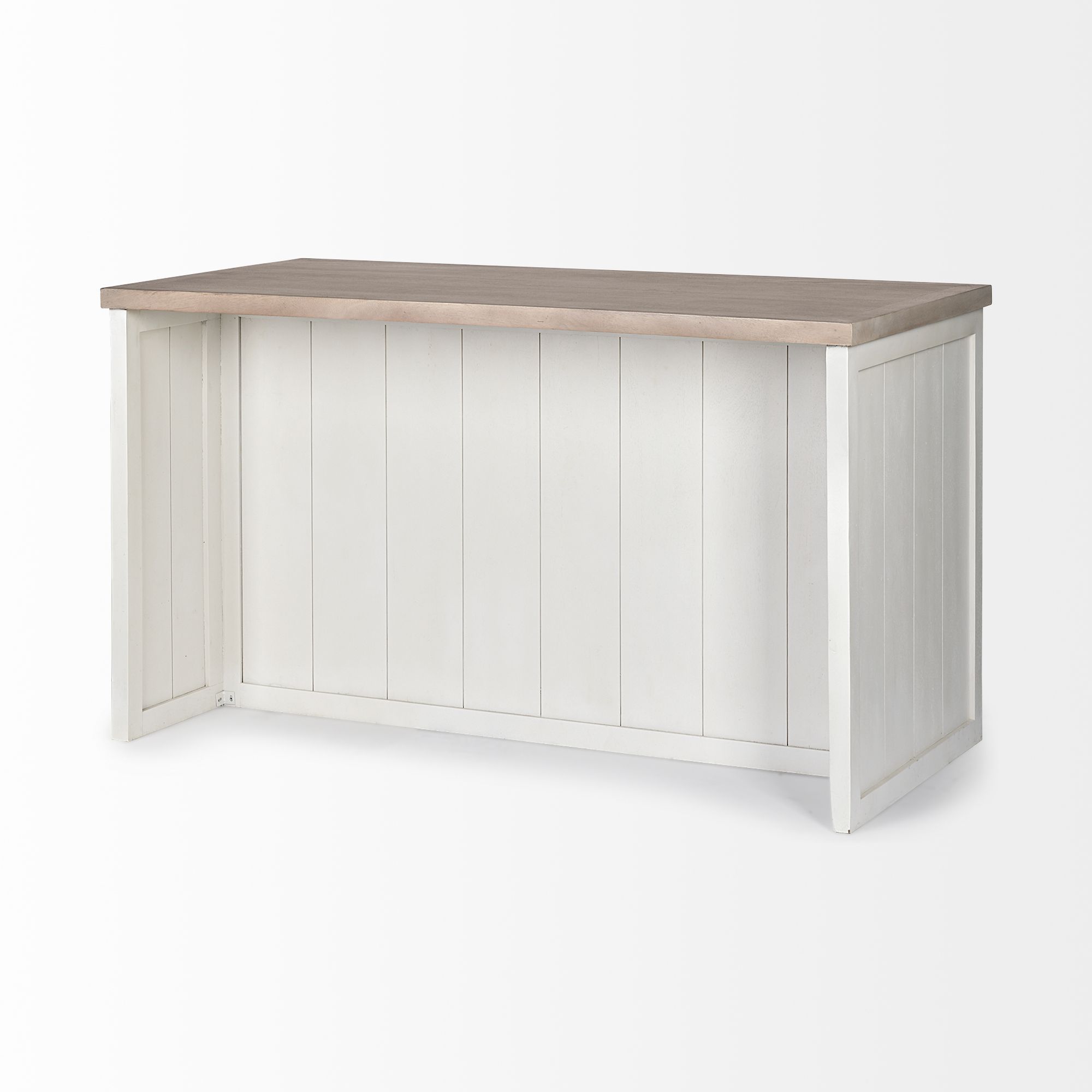 Mercana - Fairview Kitchen Island in White/Brown