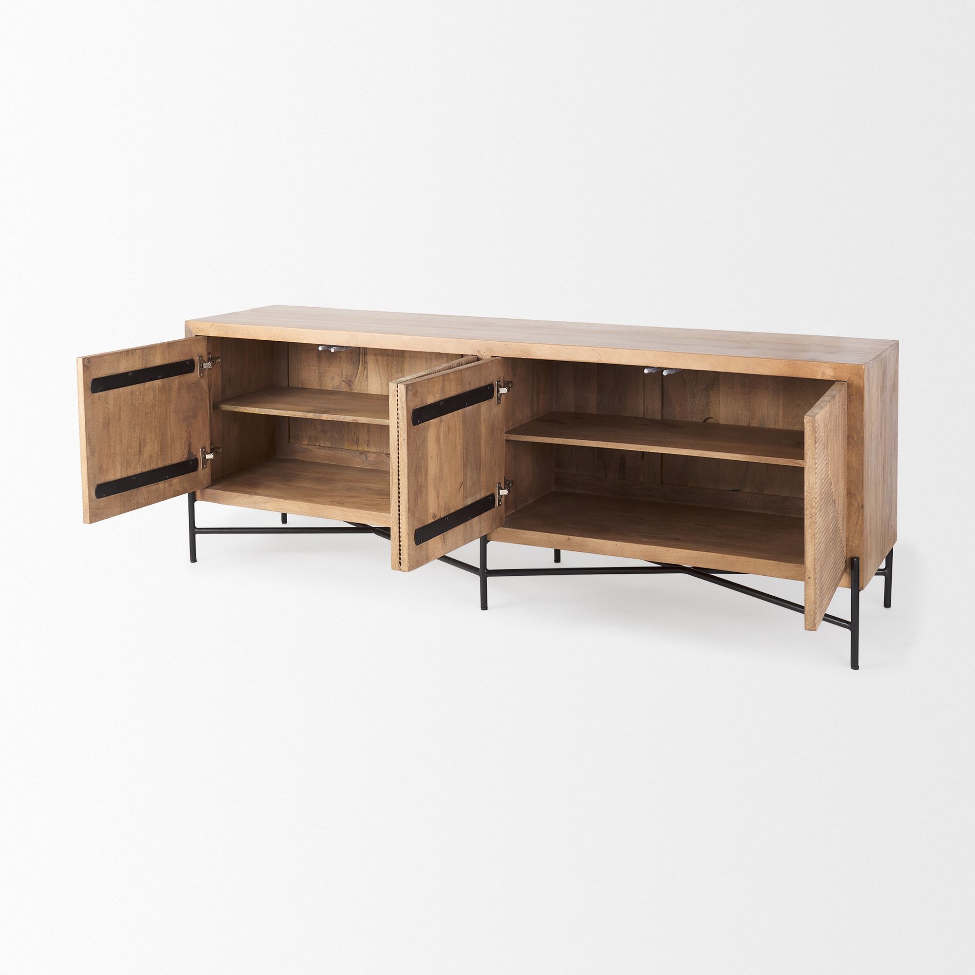 Mercana Cairo Sideboard - Brown, Wood/Metal