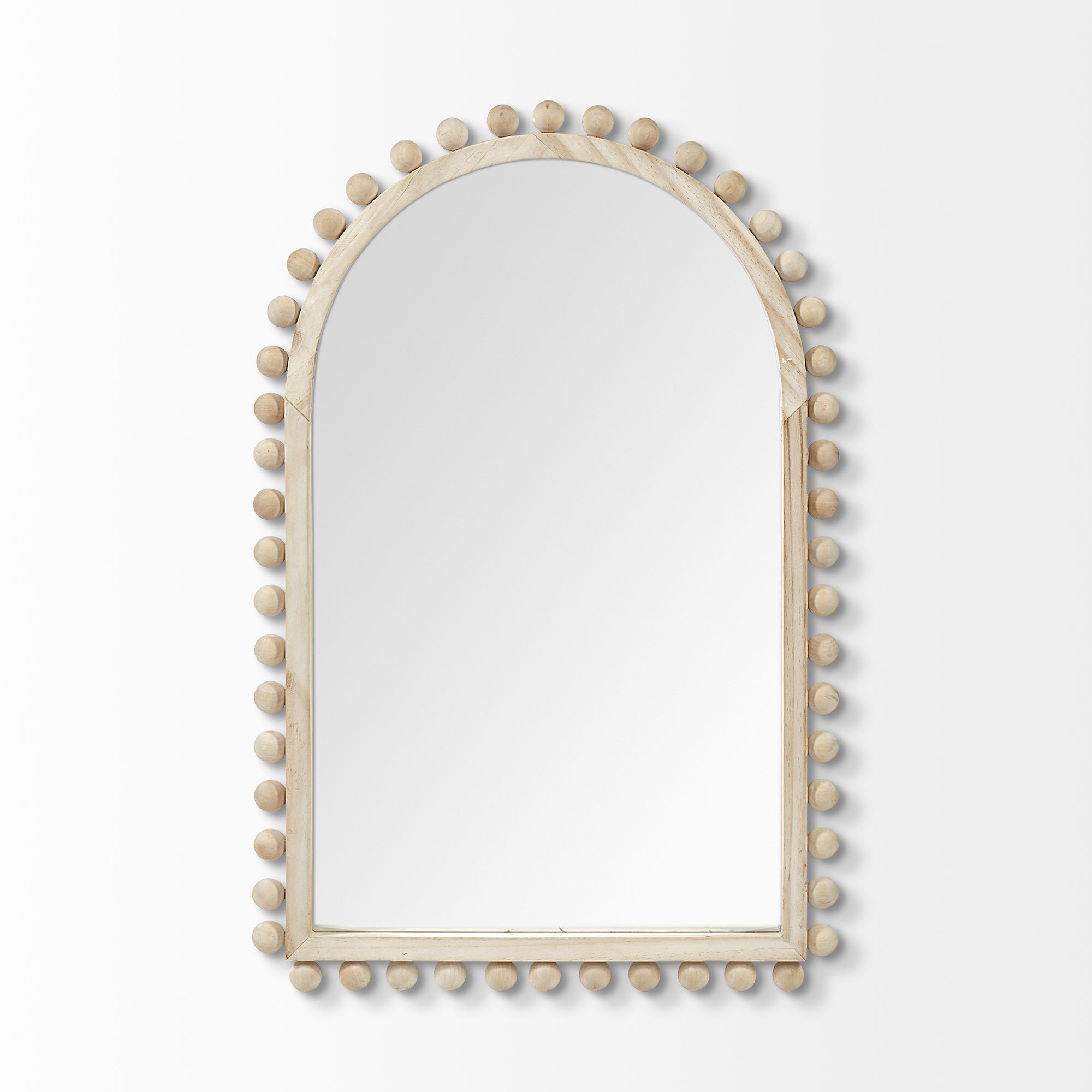 Mercana Leeds Wood Arch Frame Mirror - Natural