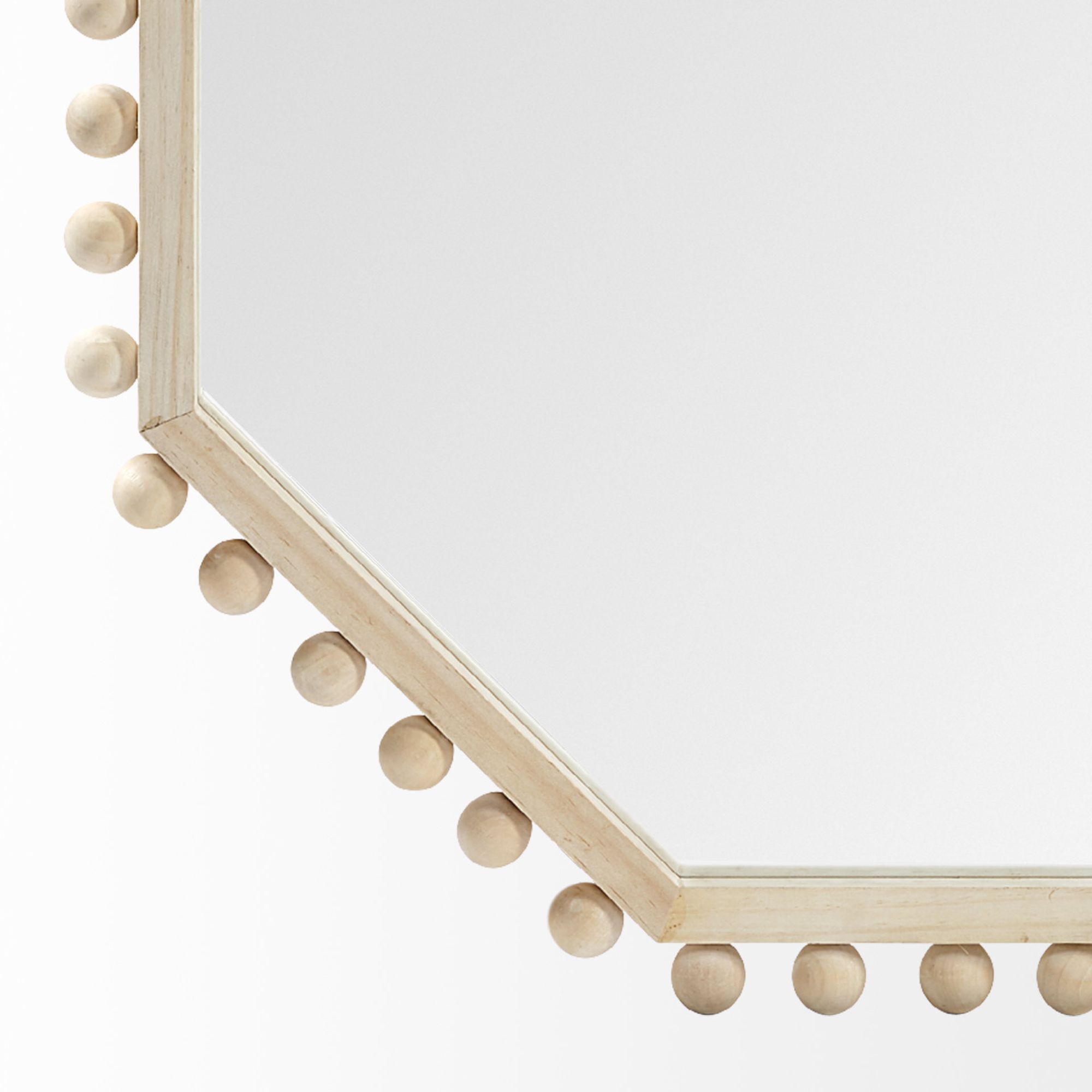 Mercana Torquay Wood Octagon Frame Mirror - Natural