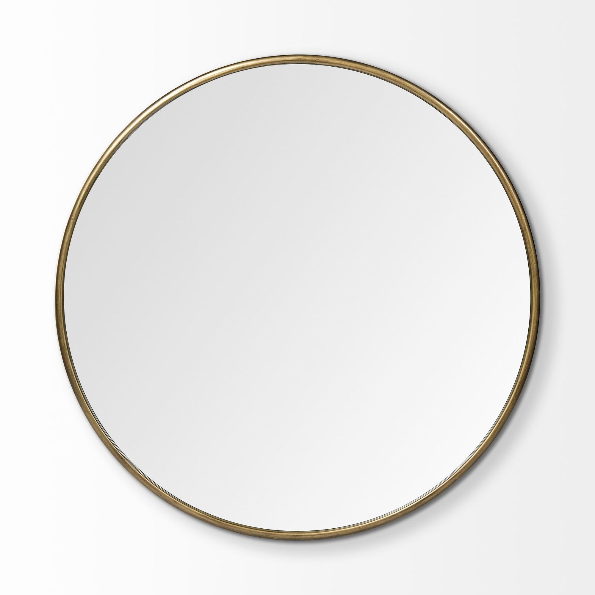 Mercana Piper Metal Round Wall Mirror - Gold, Large