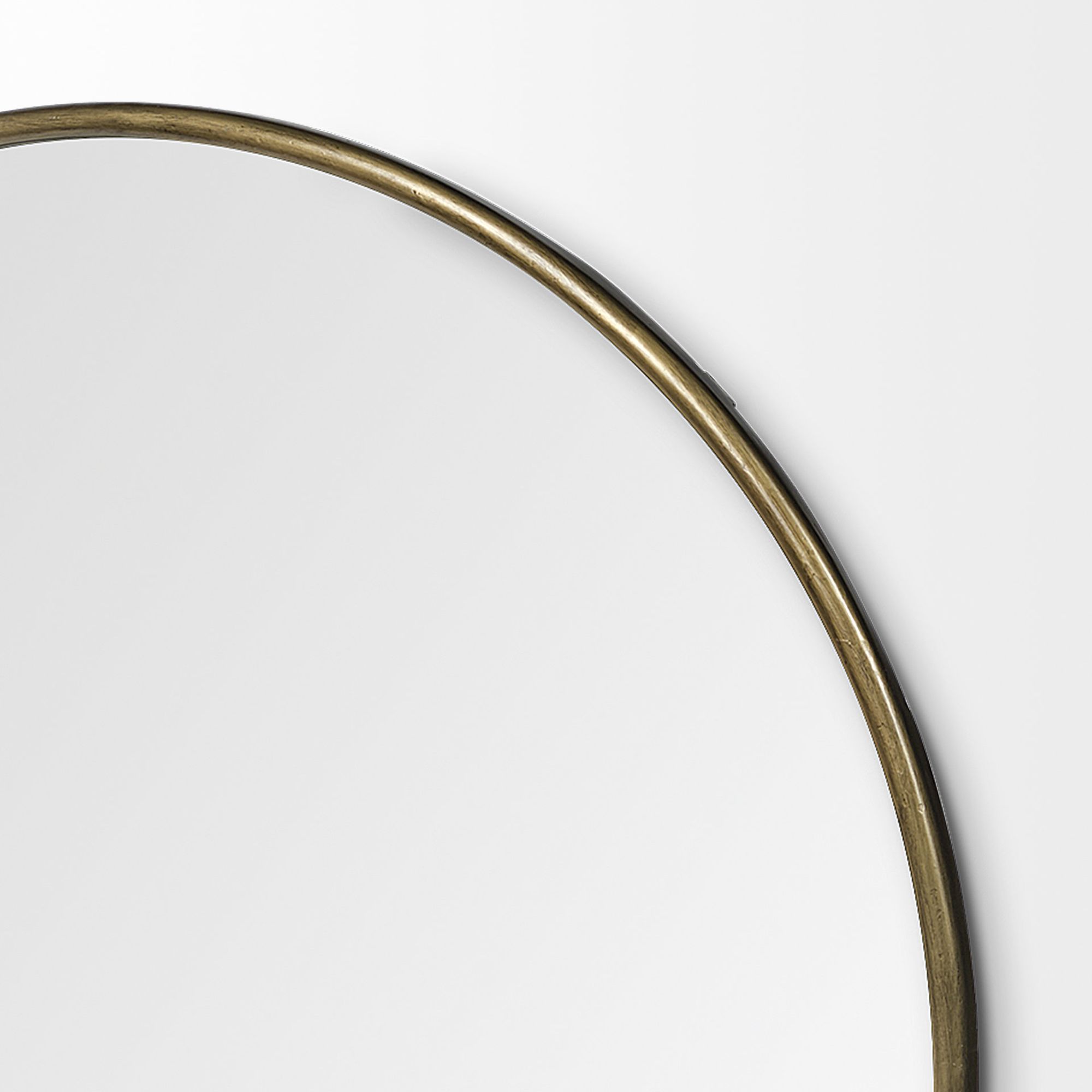 Mercana Piper Metal Round Wall Mirror - Gold, Large