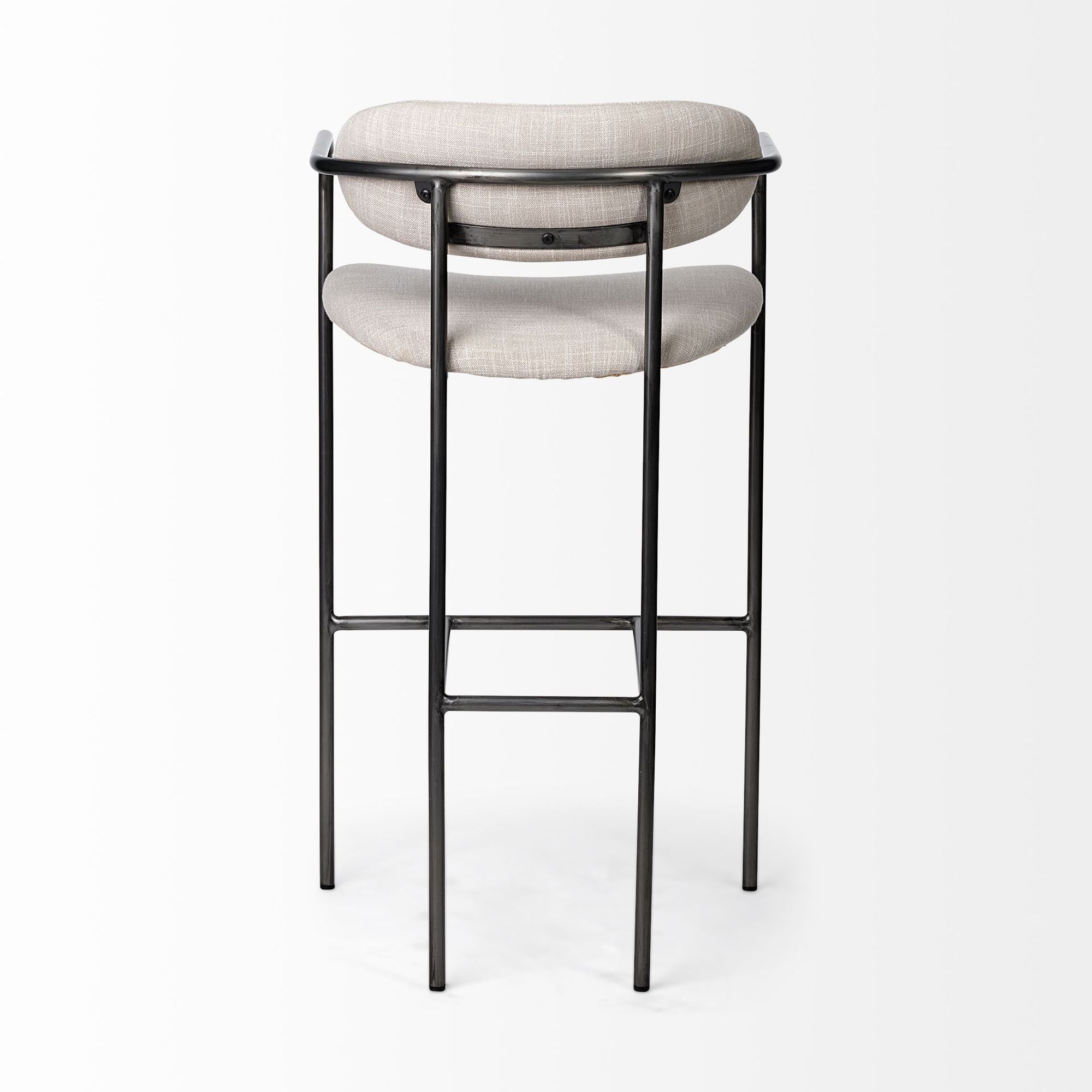 Mercana Parker 40" Counter Stool - Beige/Gunmetal