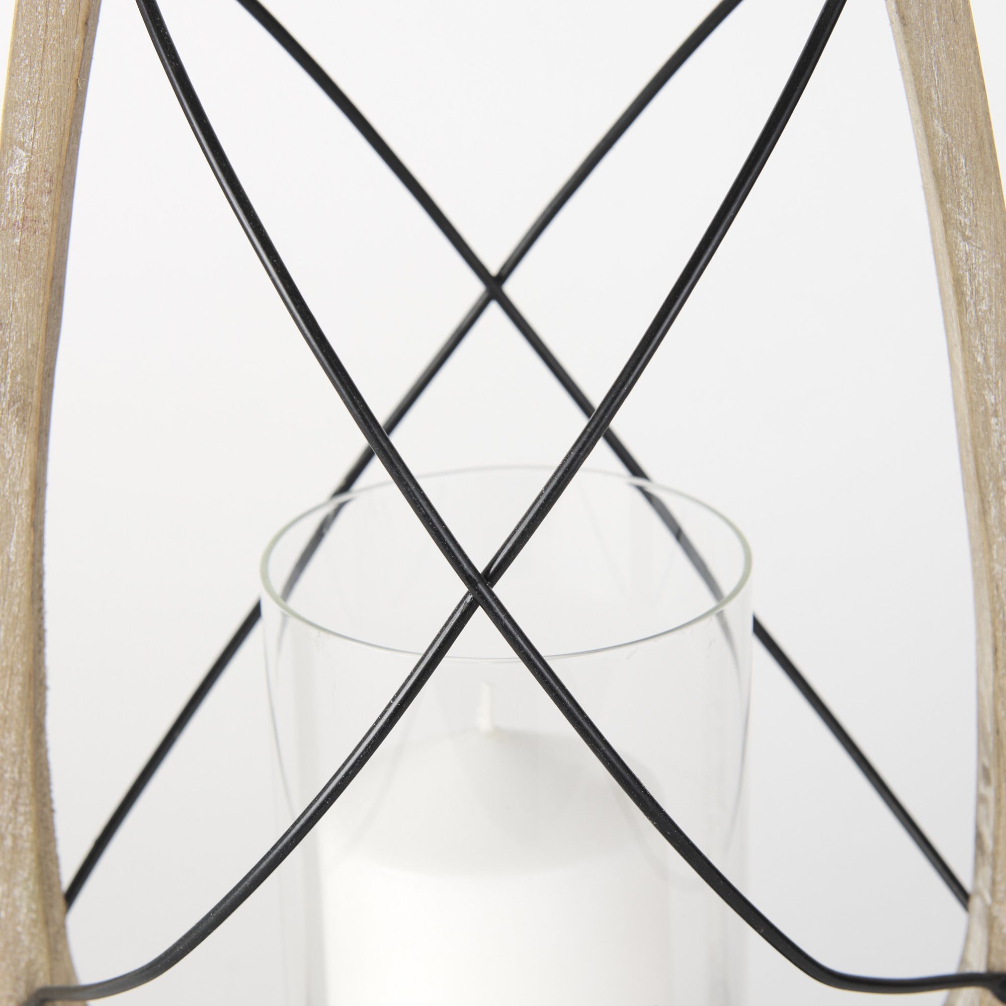 Mercana Zain Small Candle Holder Lantern - Brown, Wood