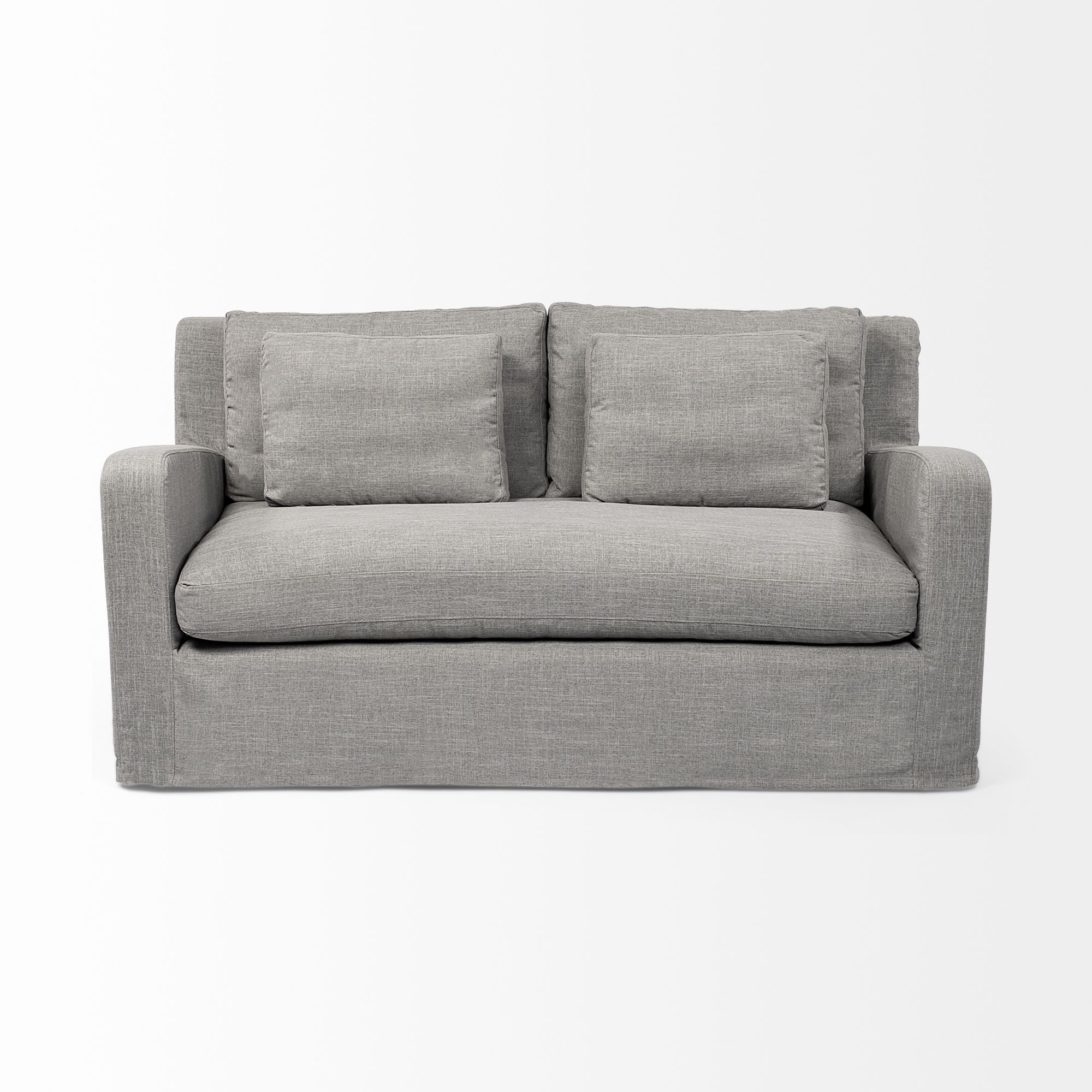 Mercana Denly 2 Seater Slipcover Loveseat - Flint Gray