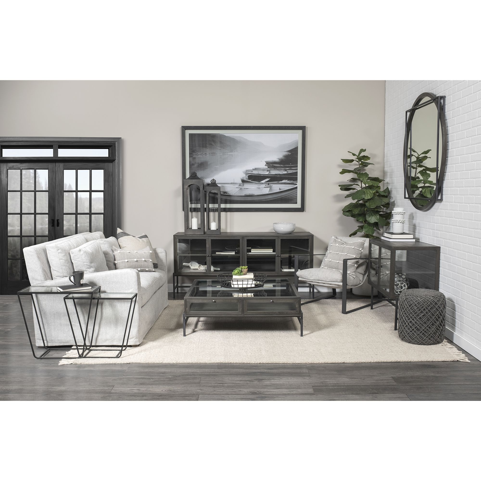 Mercana Denly 2 Seater Slipcover Loveseat - Frost Gray