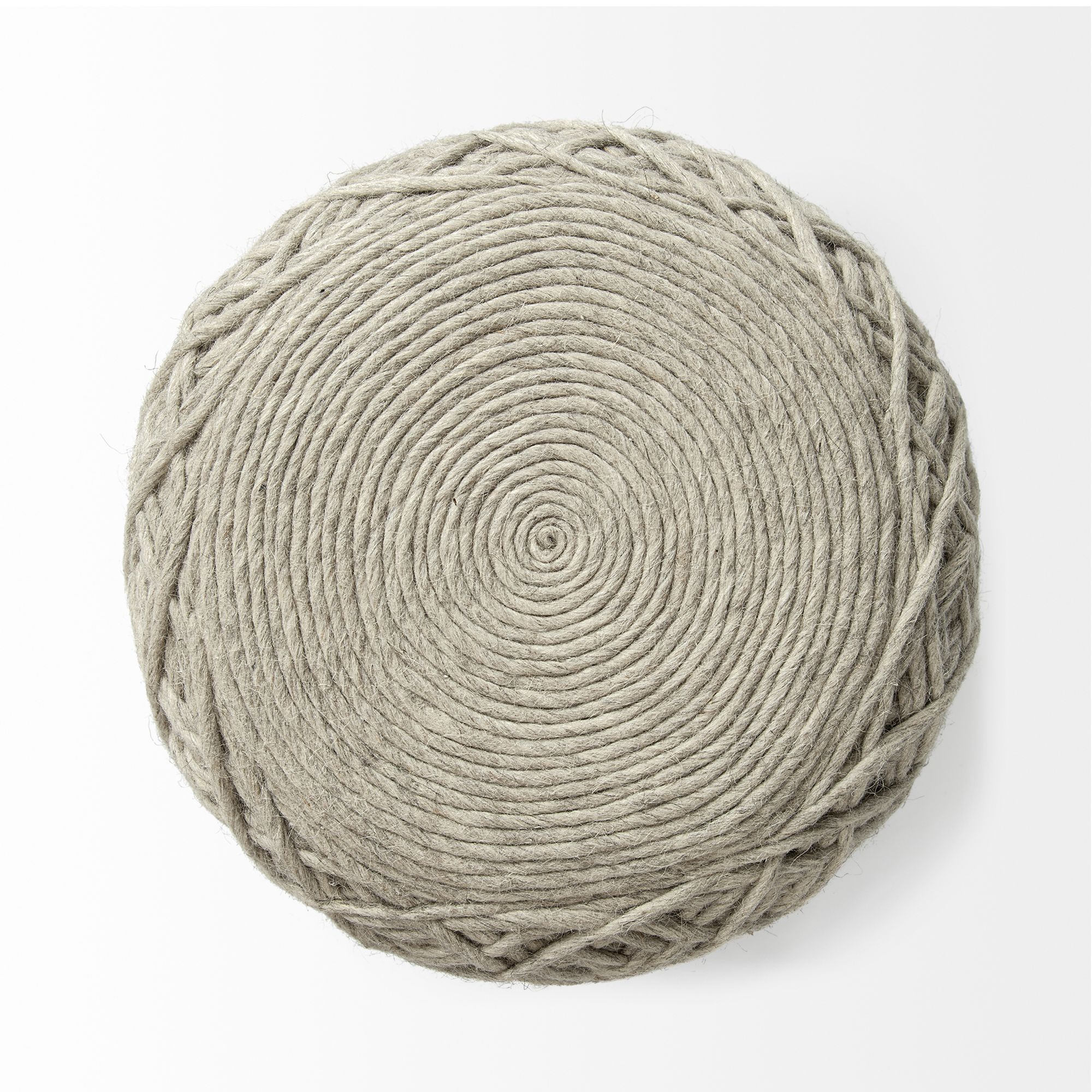 Mercana Allium Cylindrical Pouf - Oatmeal, Wool