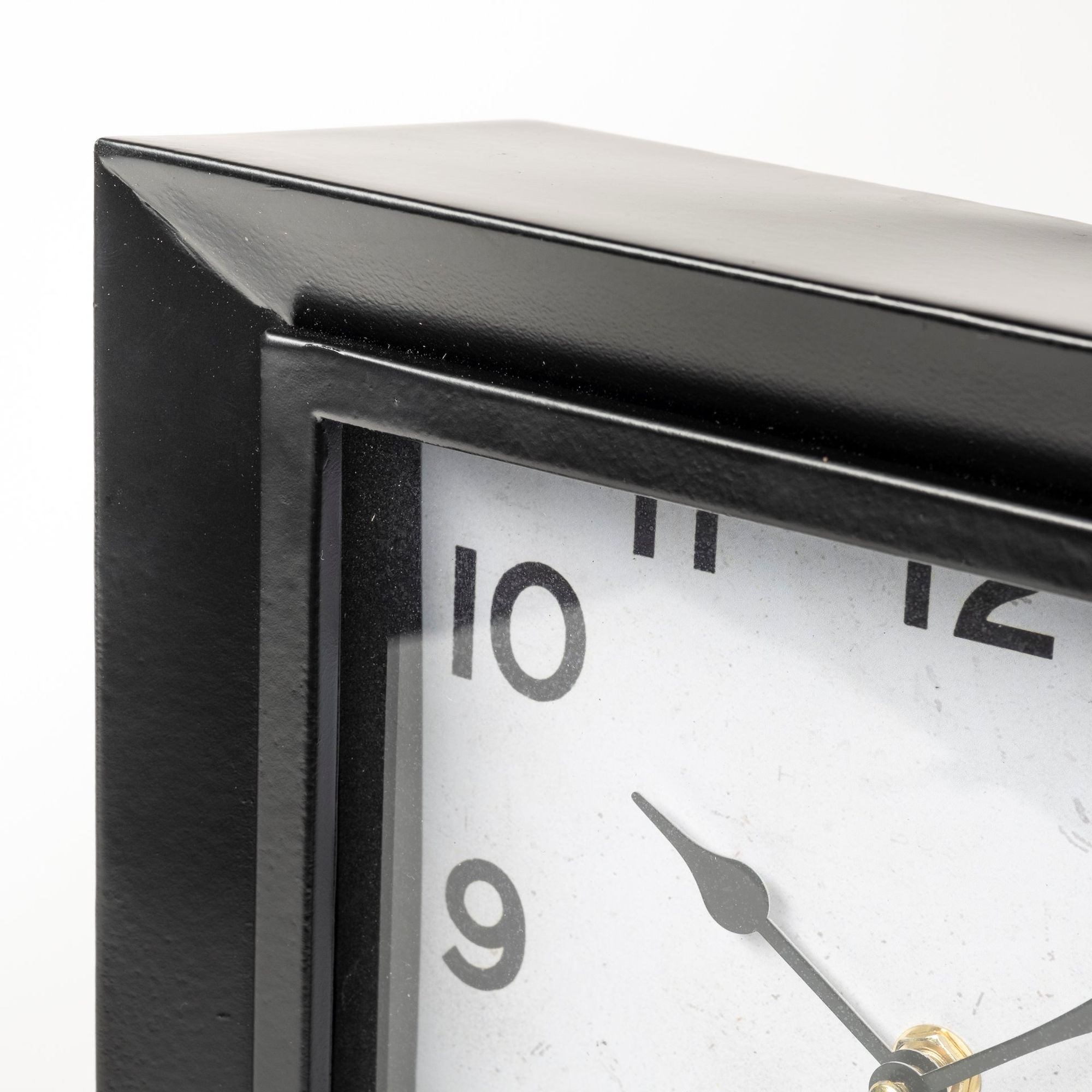 Mercana Ralph I Metal Square Table Clock - Black