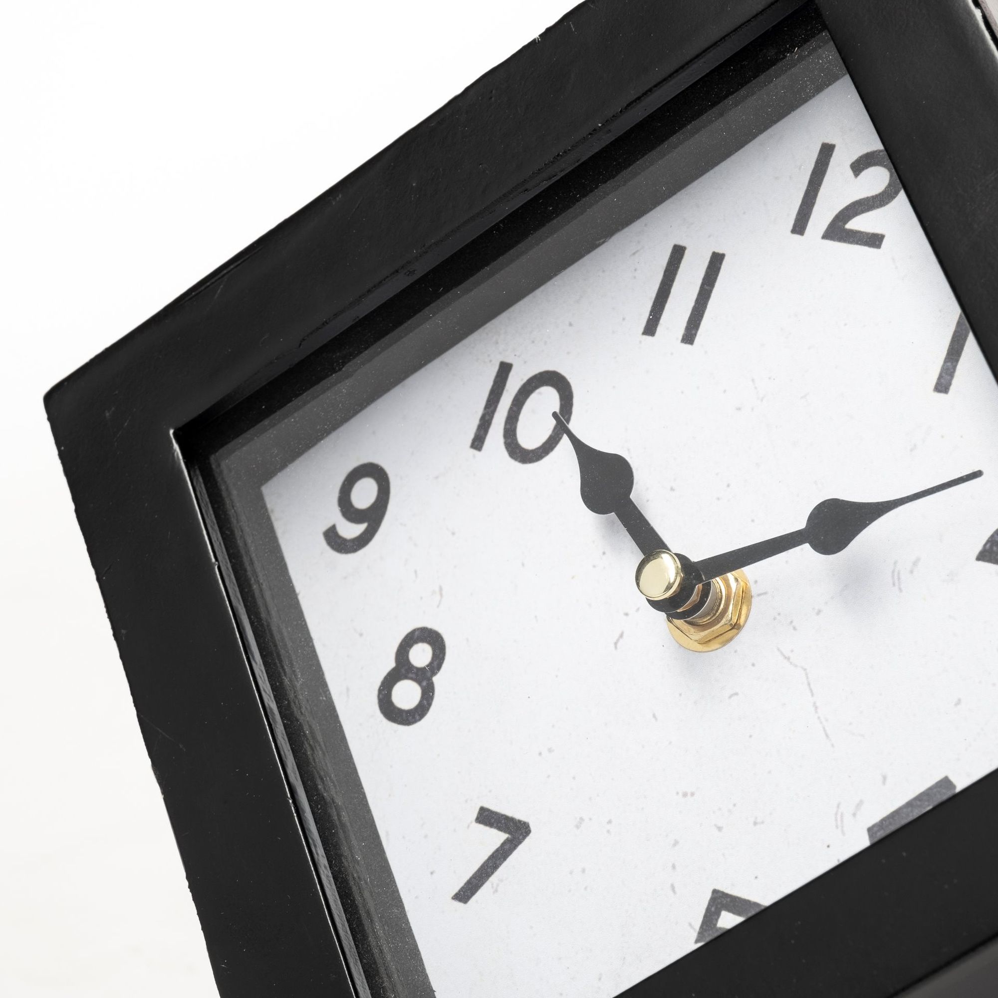 Mercana Ralph II Metal Cube Table Clock - Black