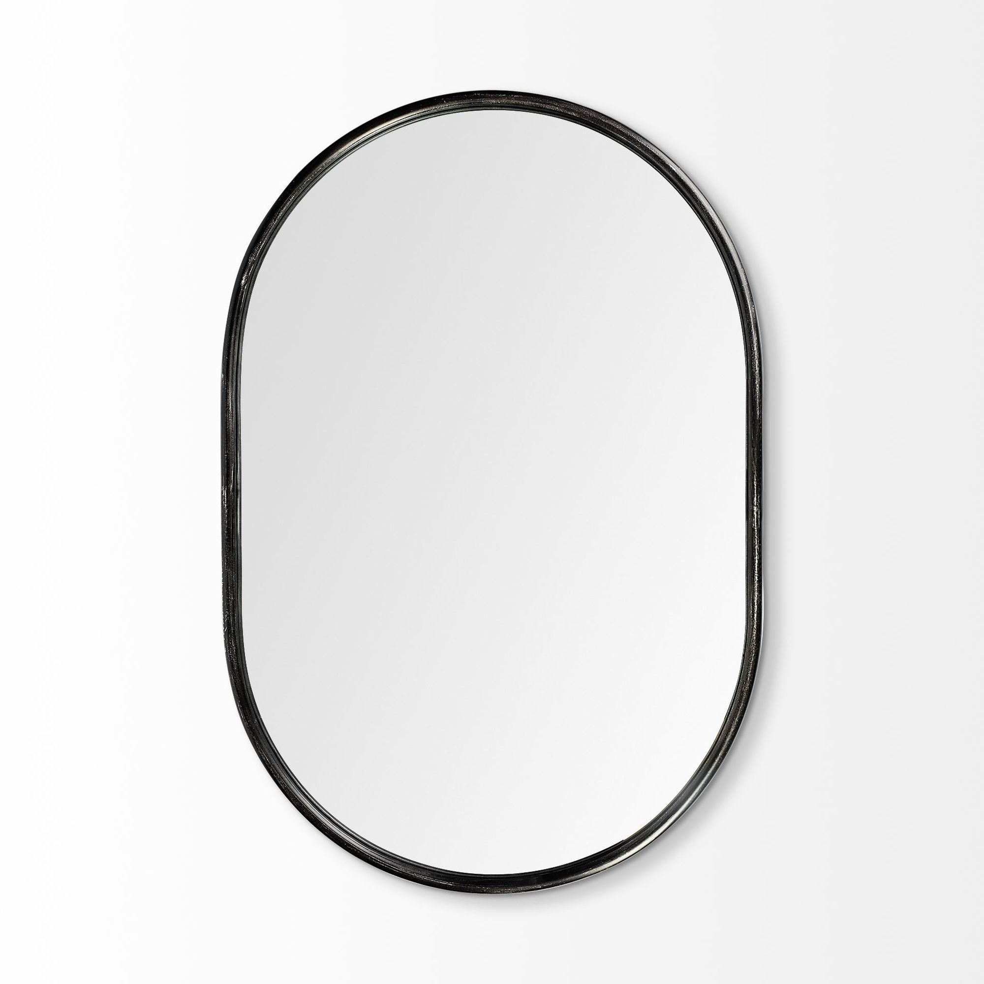 Mercana Sylvia II Oval Frame Mirror - Black