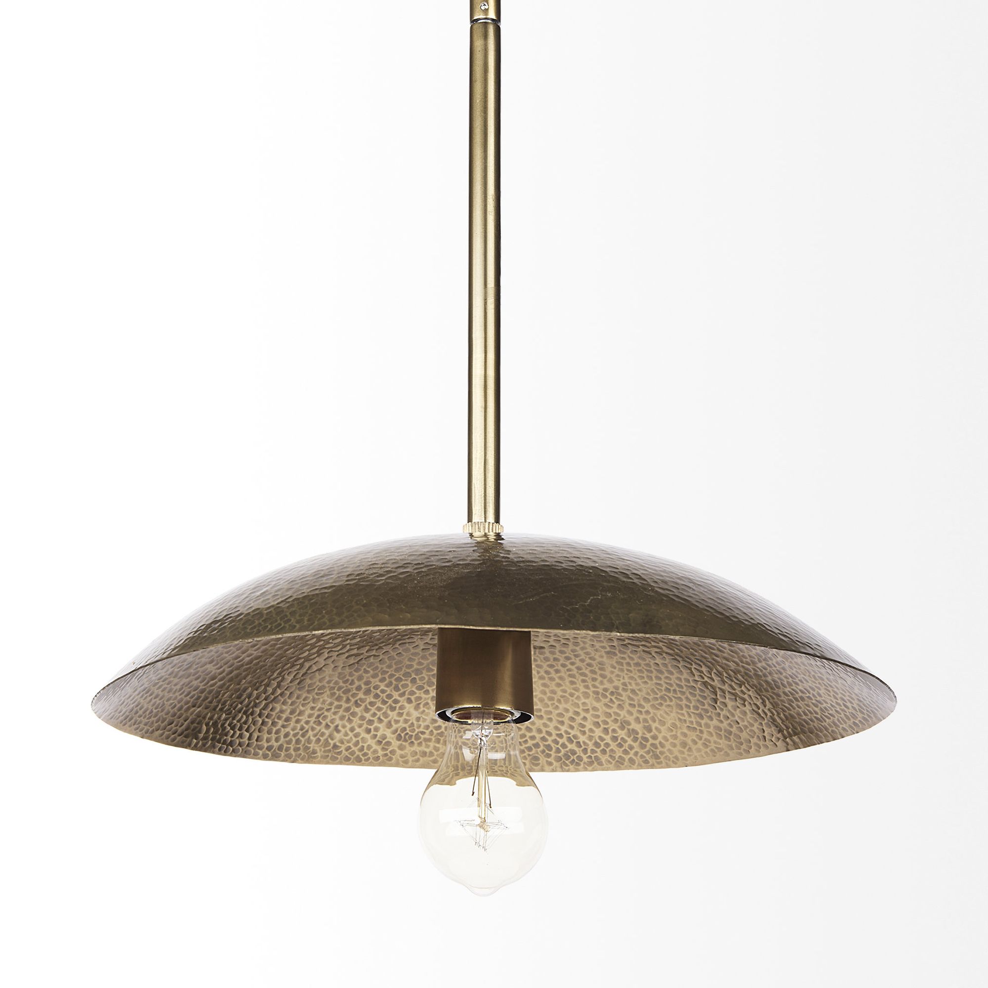 Mercana - Garnet Gold Hammered Metal Pendant Light