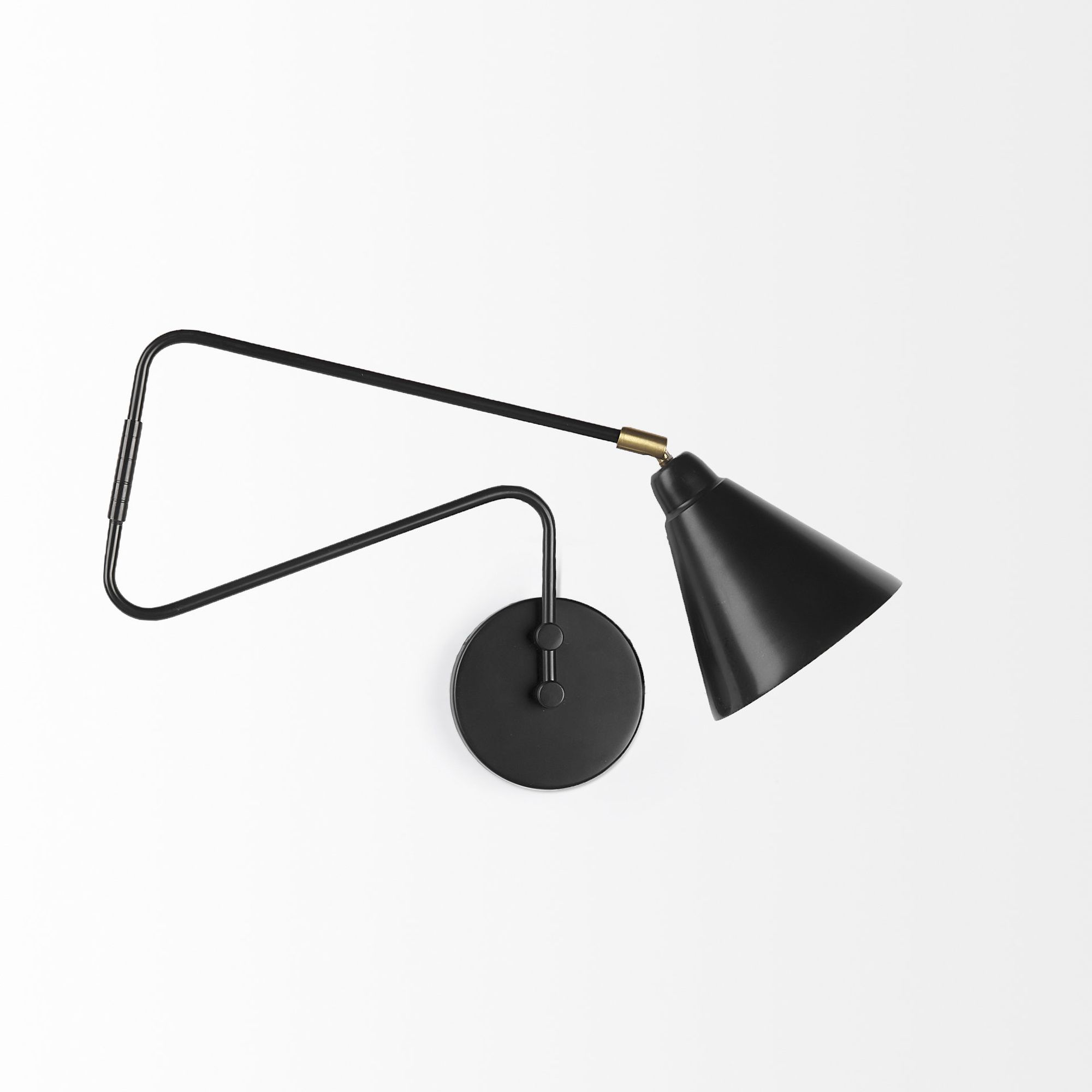 Mercana - Cobalt 6L x 32W Black Metal Cone Shaped Swivel Wall Sconce