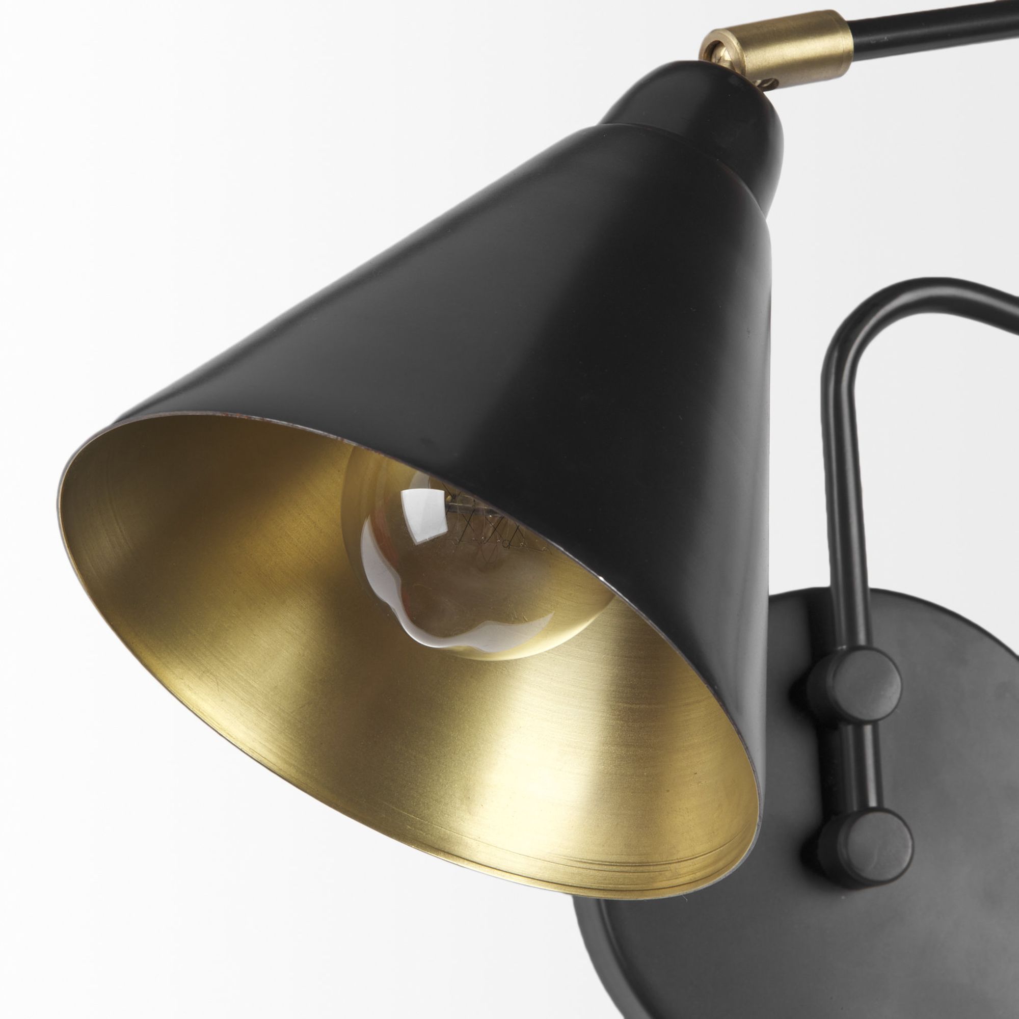 Mercana - Cobalt 6L x 32W Black Metal Cone Shaped Swivel Wall Sconce