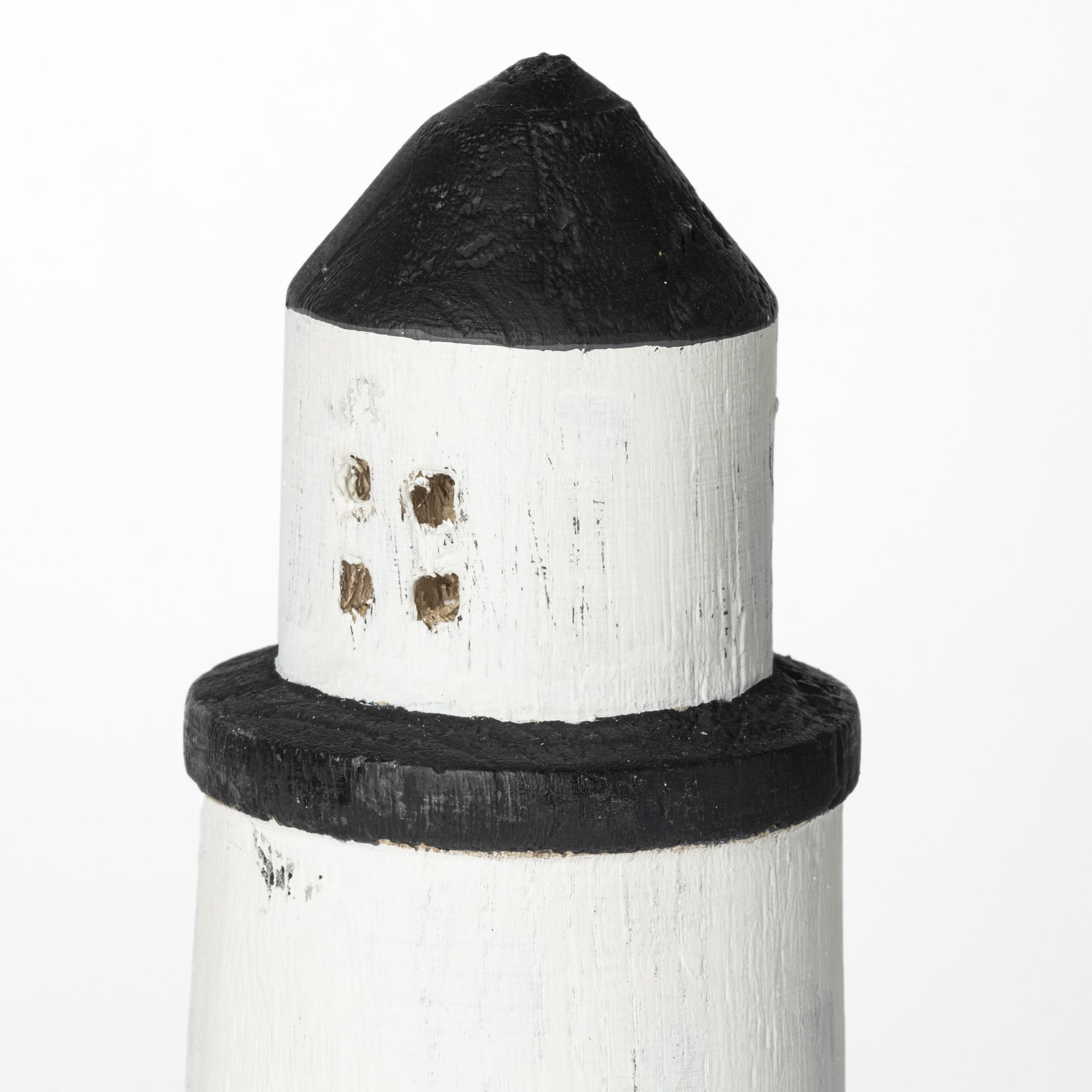 Mercana Abner Large 4L x 4W Wooden Coastal Lighthouse - White