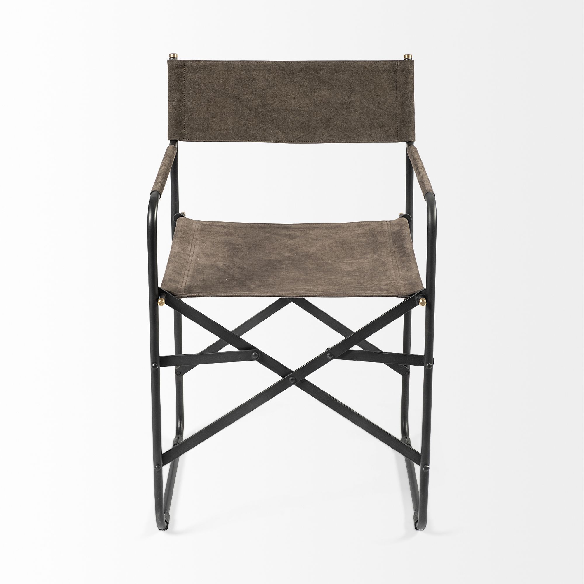 Mercana Direttore Dining Chair with Metal Frame - Brown