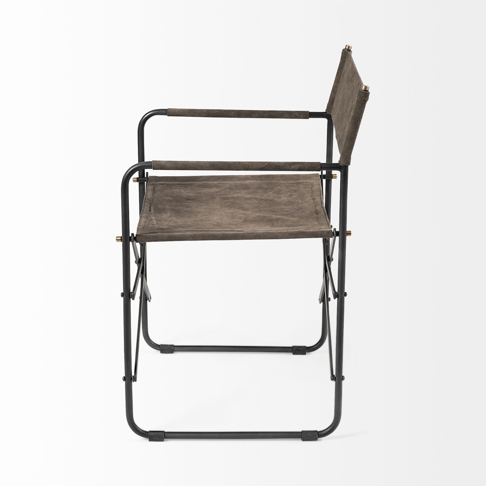 Mercana Direttore Dining Chair with Metal Frame - Brown