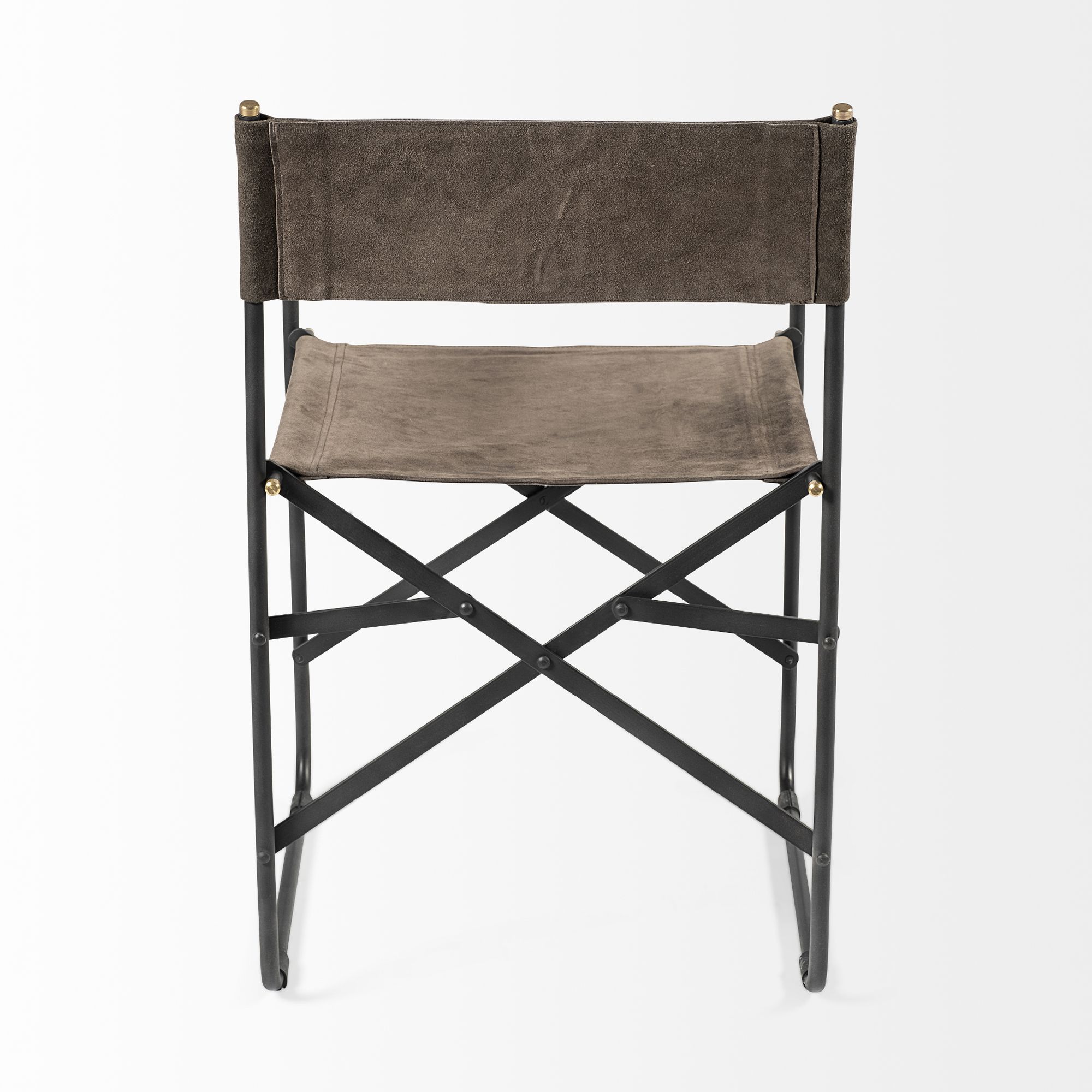 Mercana Direttore Dining Chair with Metal Frame - Brown