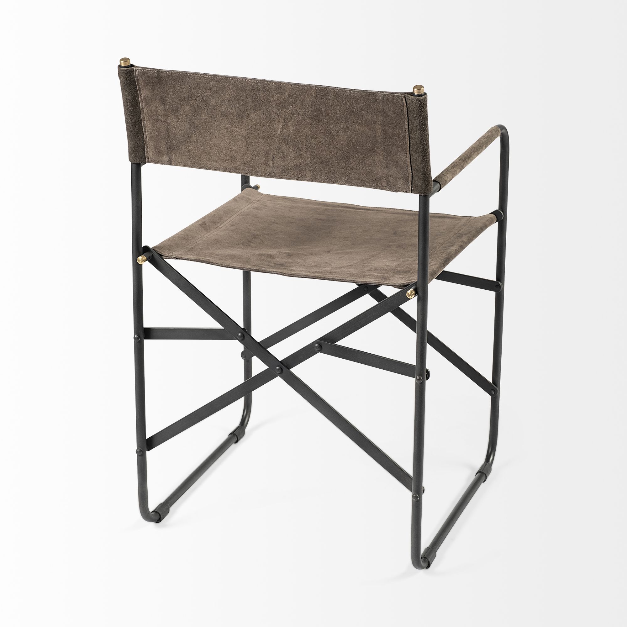 Mercana Direttore Dining Chair with Metal Frame - Brown