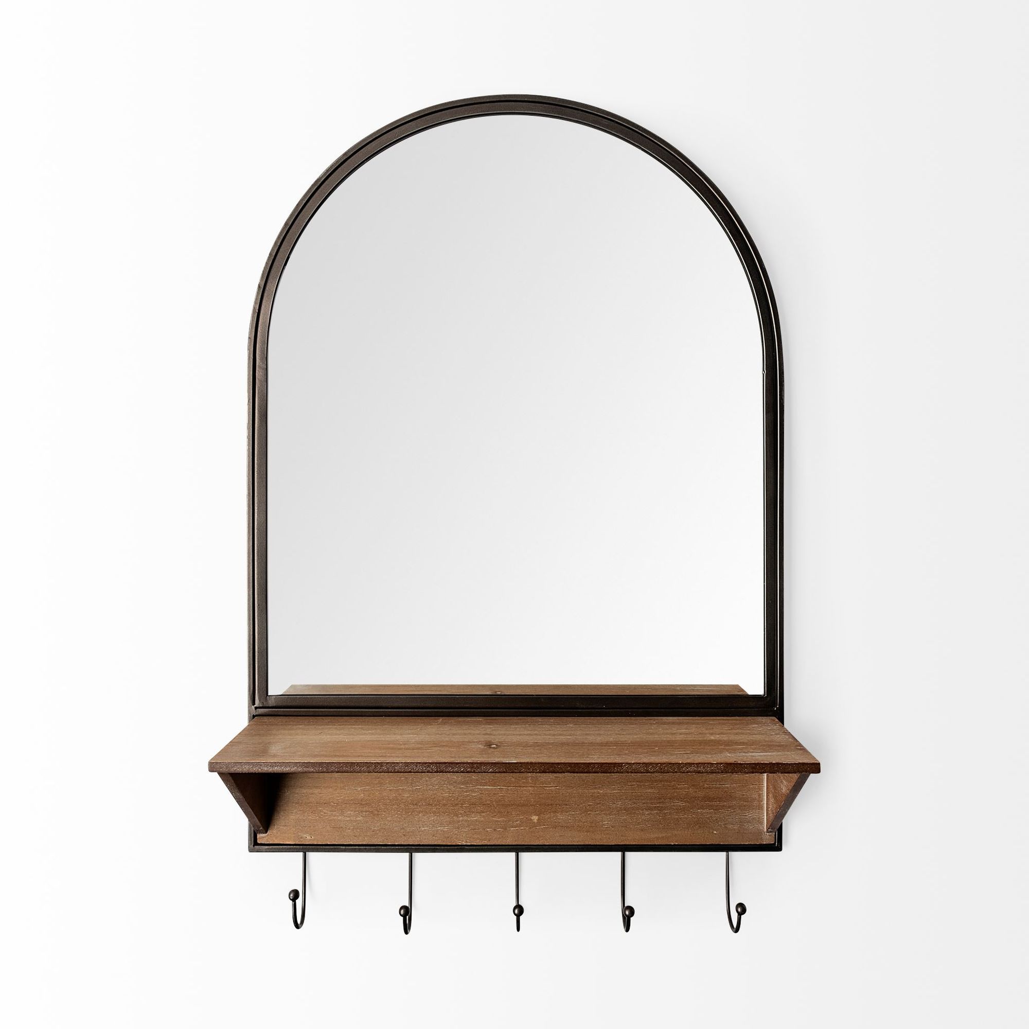 Mercana - Neville Arch Wood/Metal Frame Mirror