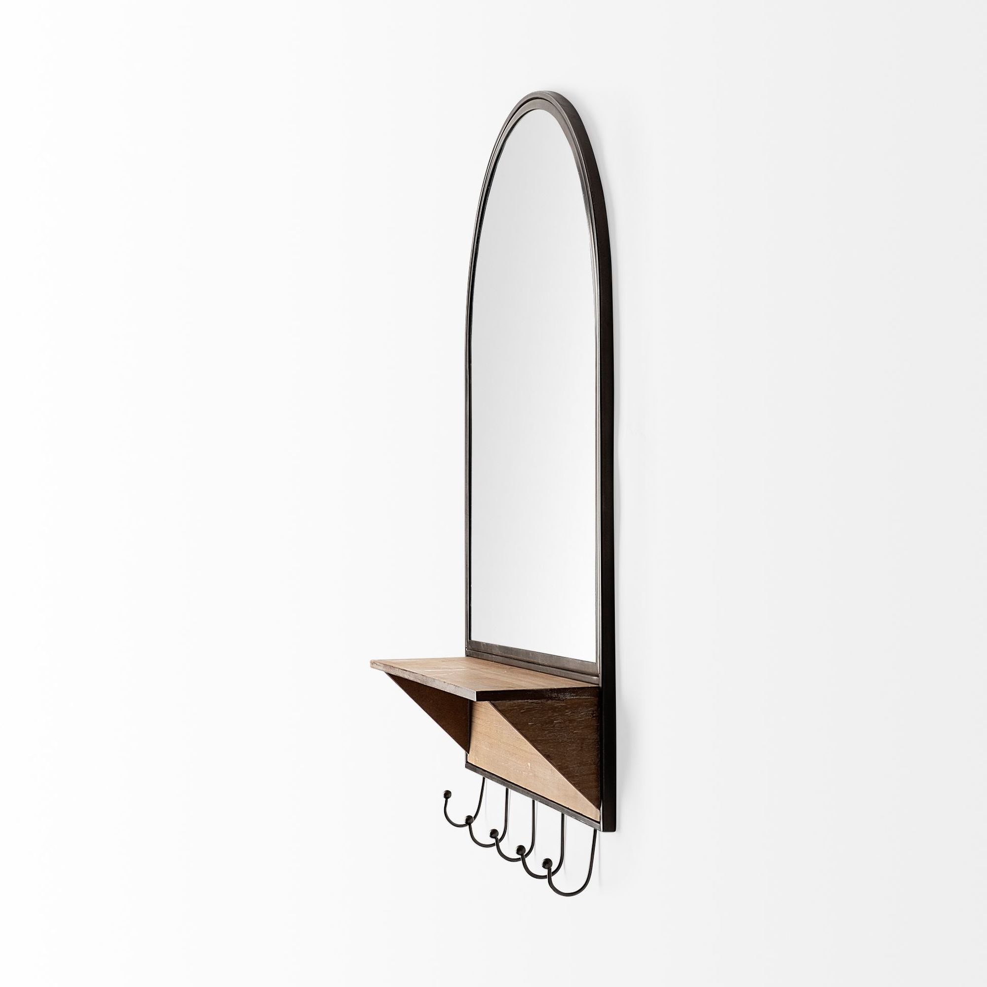 Mercana - Neville Arch Wood/Metal Frame Mirror