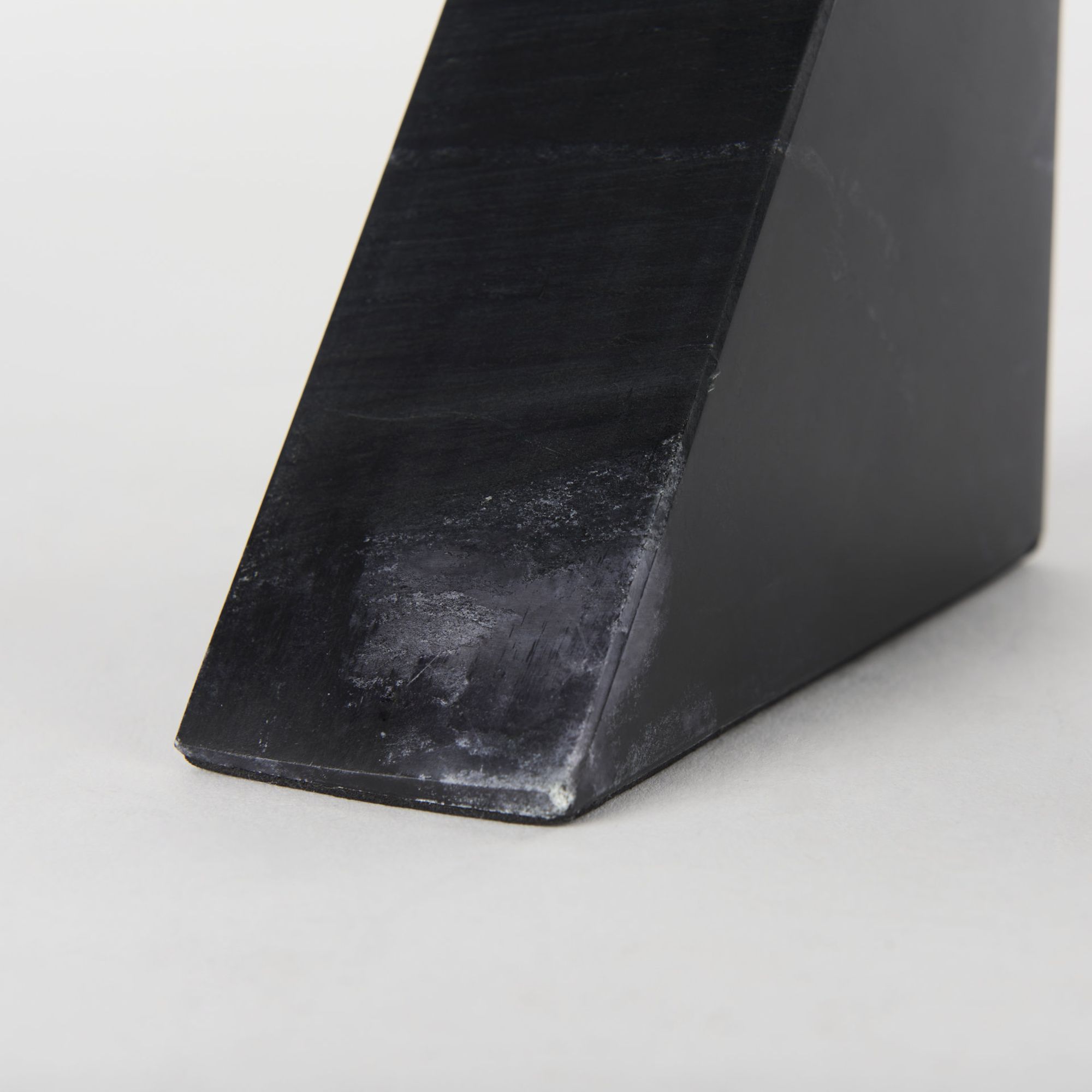 Mercana - Alec 5L x 2W Black Marble Pyramid Bookends (Set of 2)