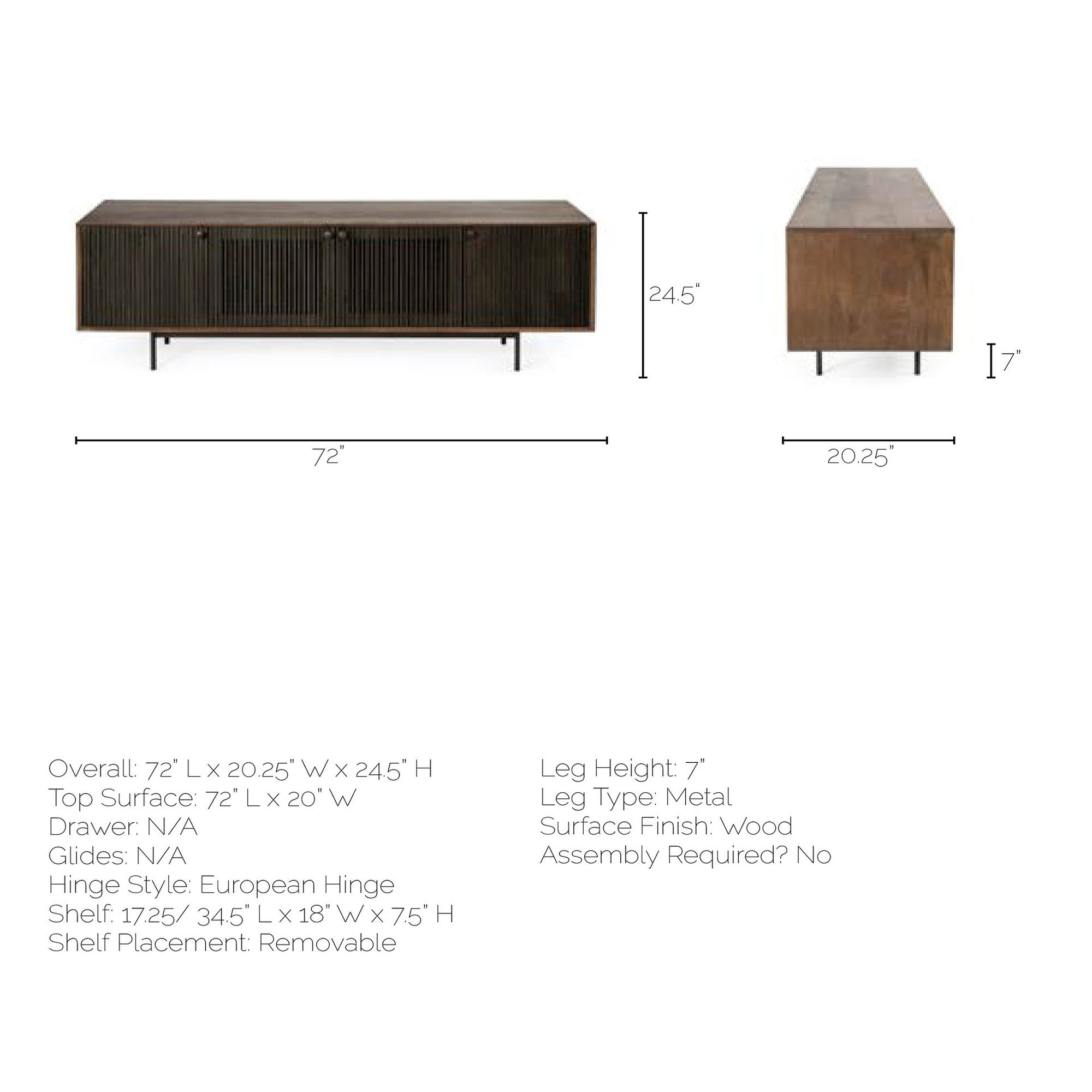 Mercana - Grace Media Console in Brown, Wood