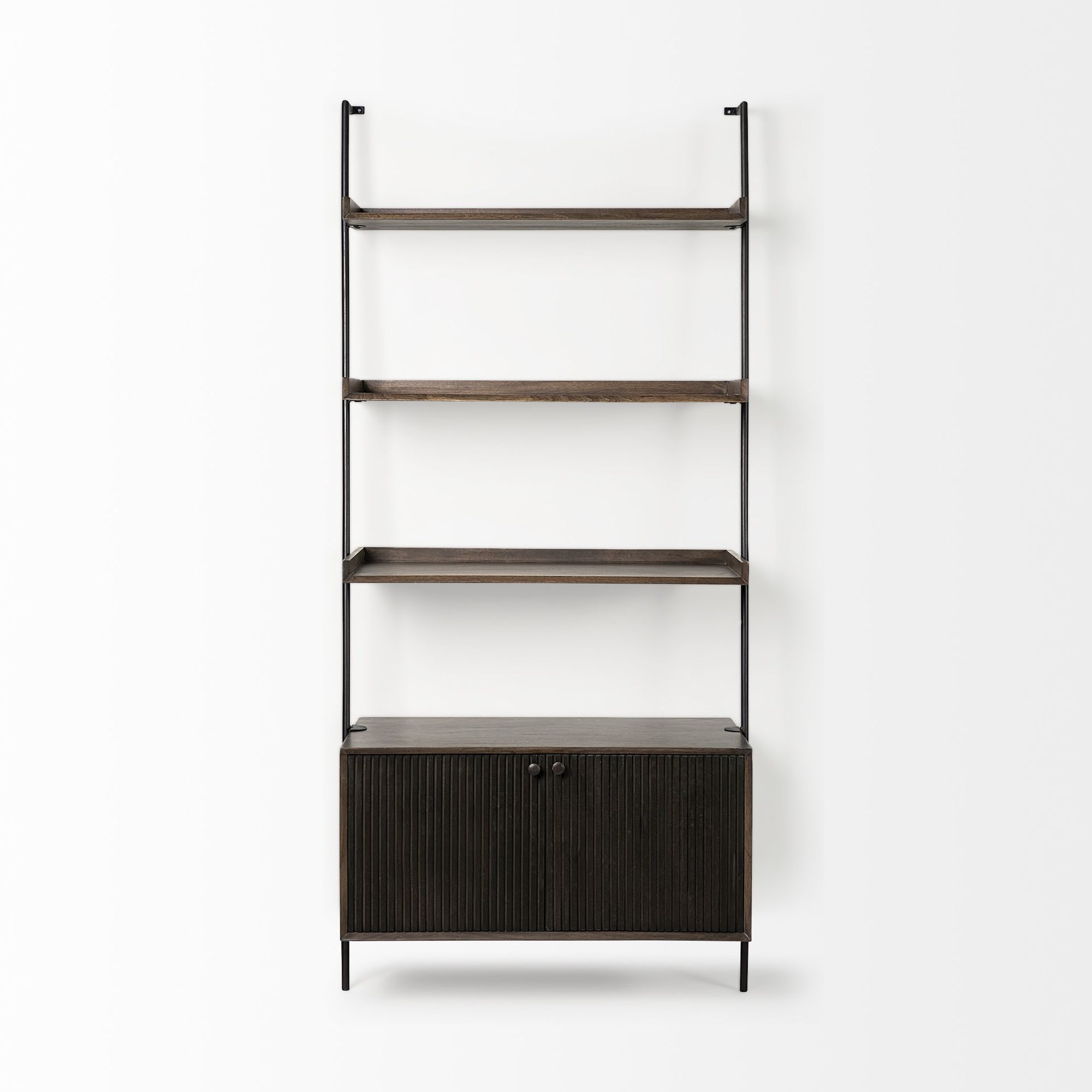 Mercana - Grace Two-Toned Brown Wood 3 Shelf Shelving Unit