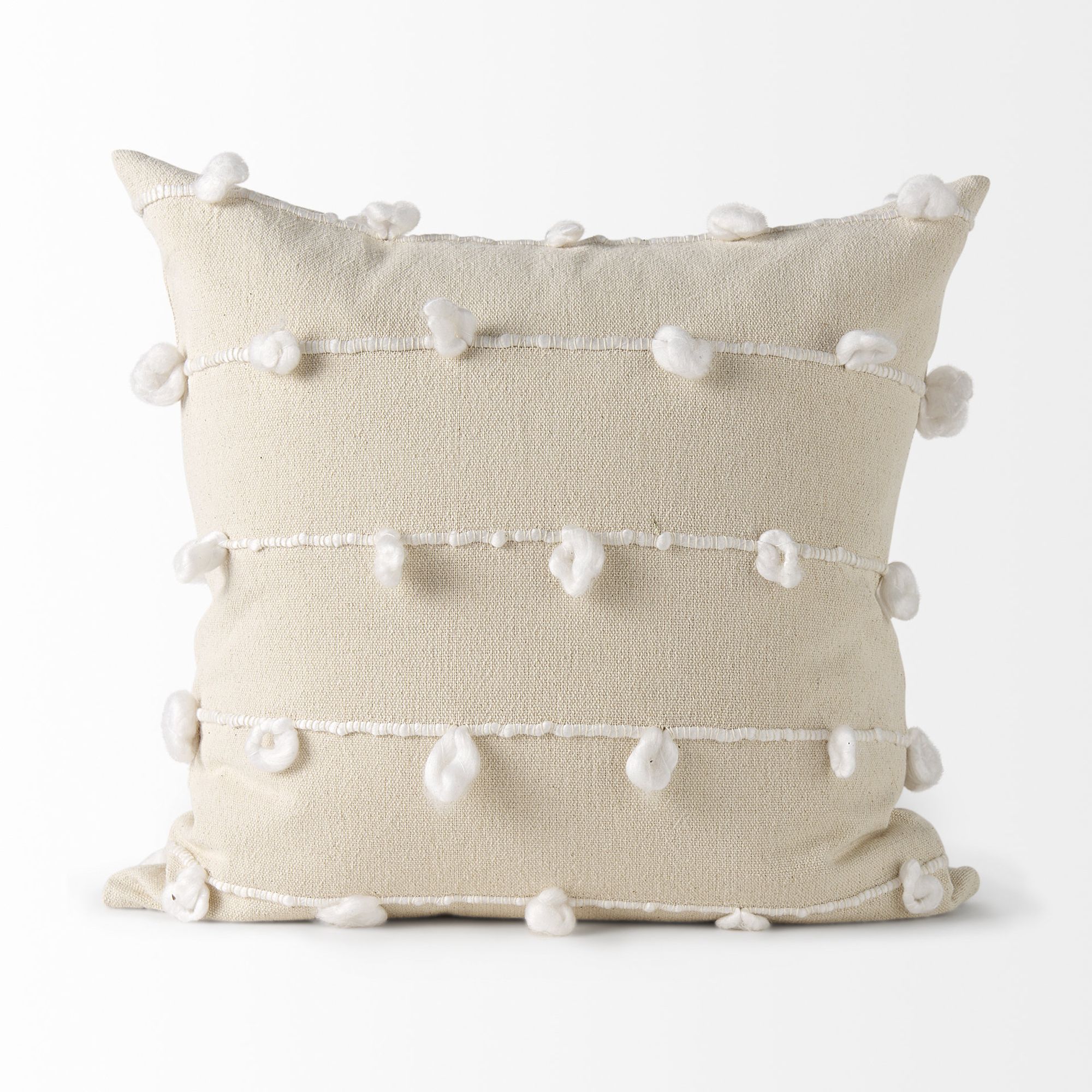 Mercana Erica 20 x 20 Detail Decorative Pillow Cover - Cream