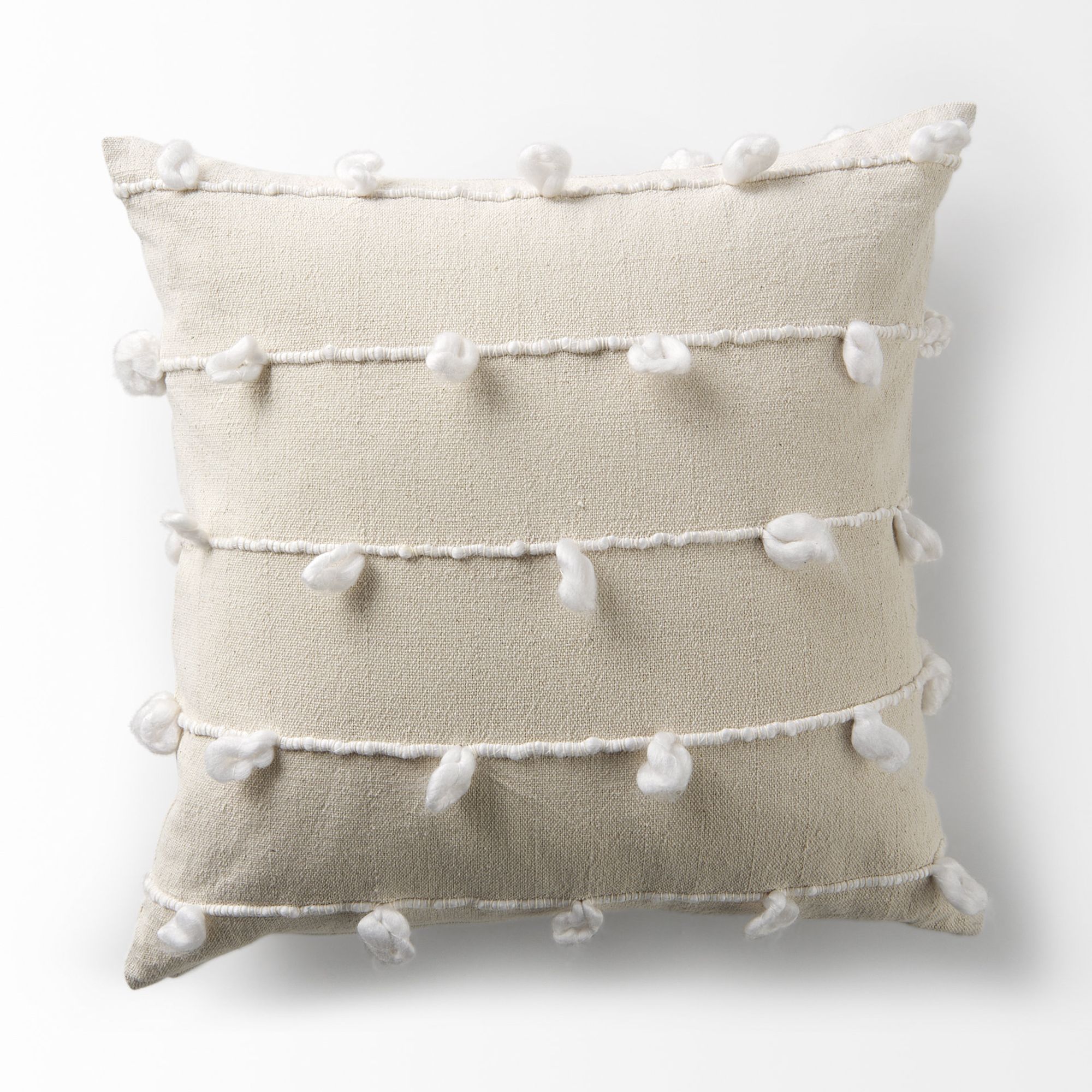 Mercana Erica 20 x 20 Detail Decorative Pillow Cover - Cream