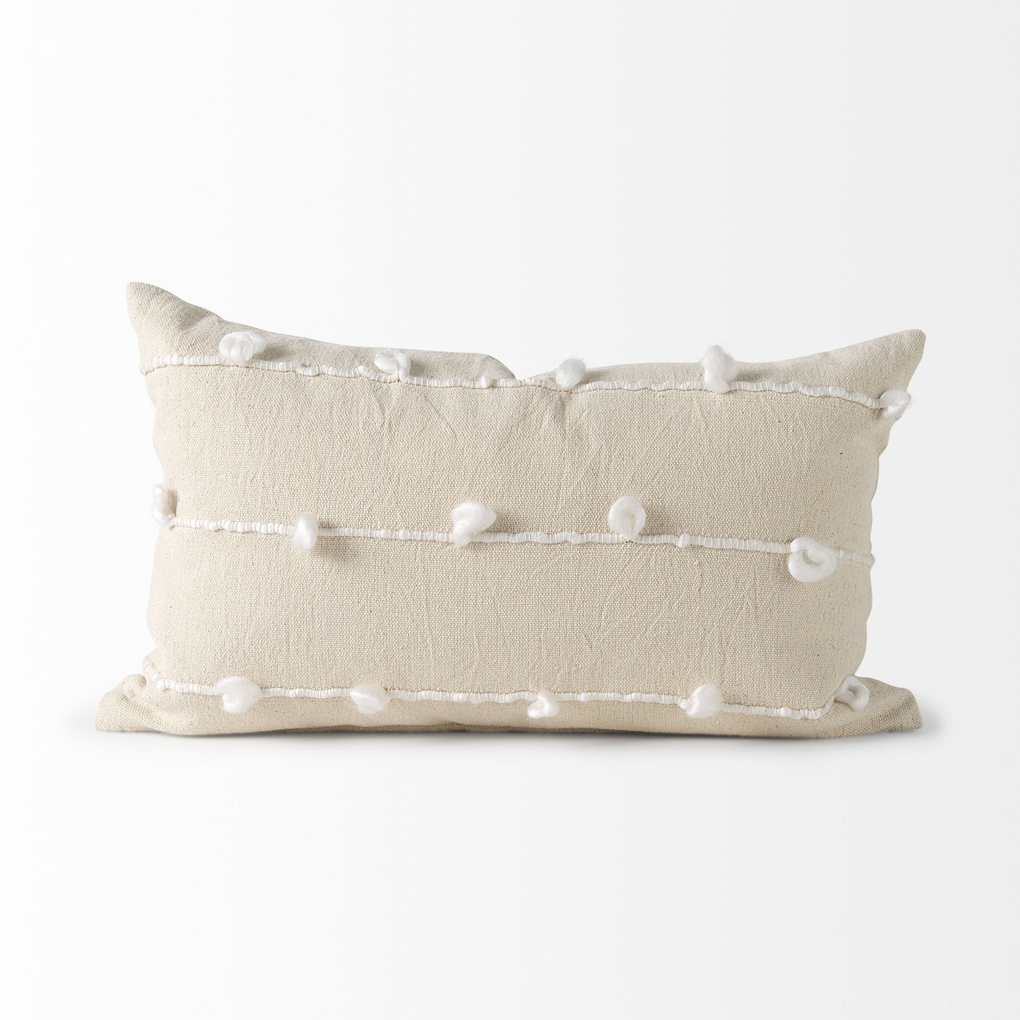 Mercana Erica 13 x 21 Detail Decorative Pillow Cover - Cream