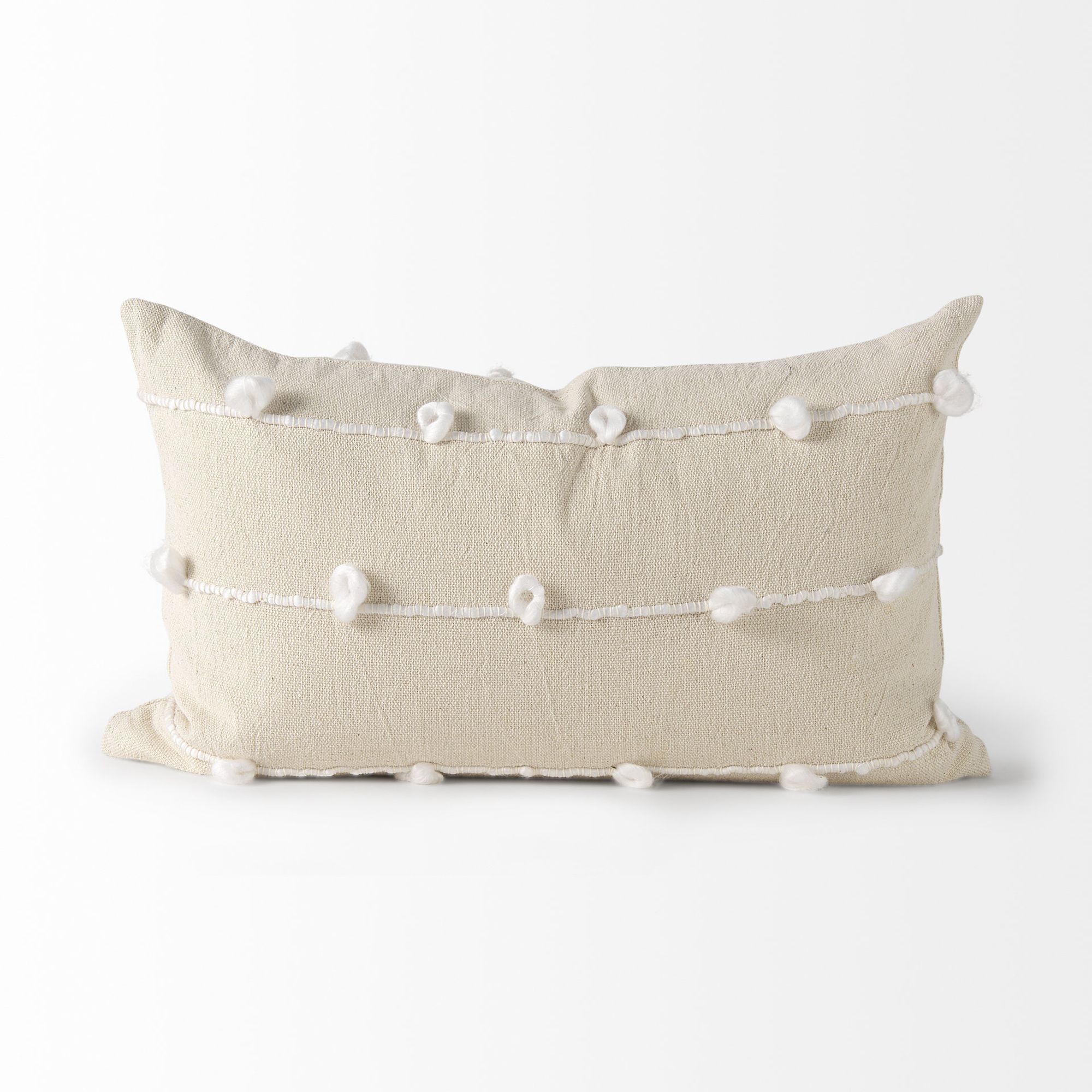 Mercana Erica 13 x 21 Detail Decorative Pillow Cover - Cream