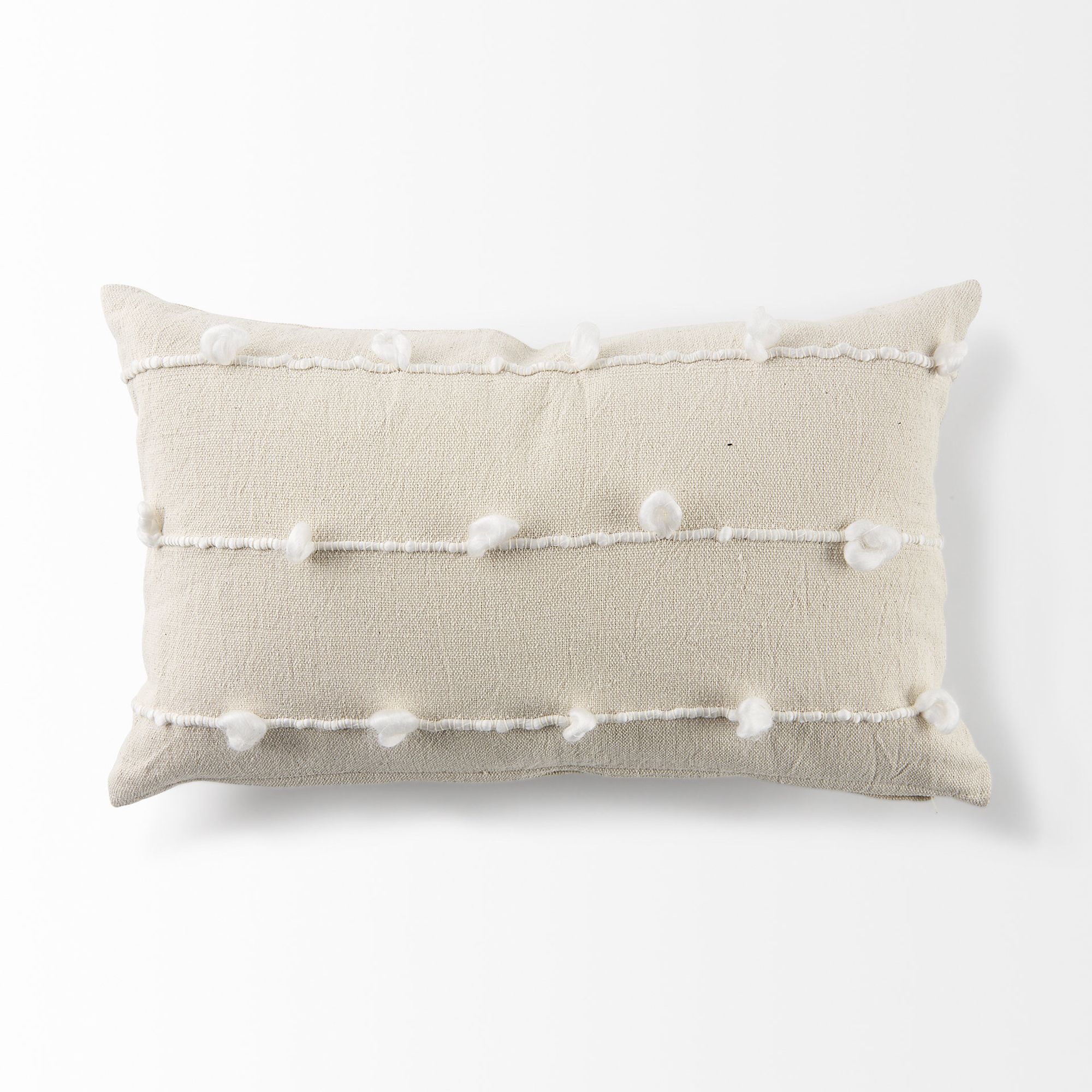 Mercana Erica 13 x 21 Detail Decorative Pillow Cover - Cream